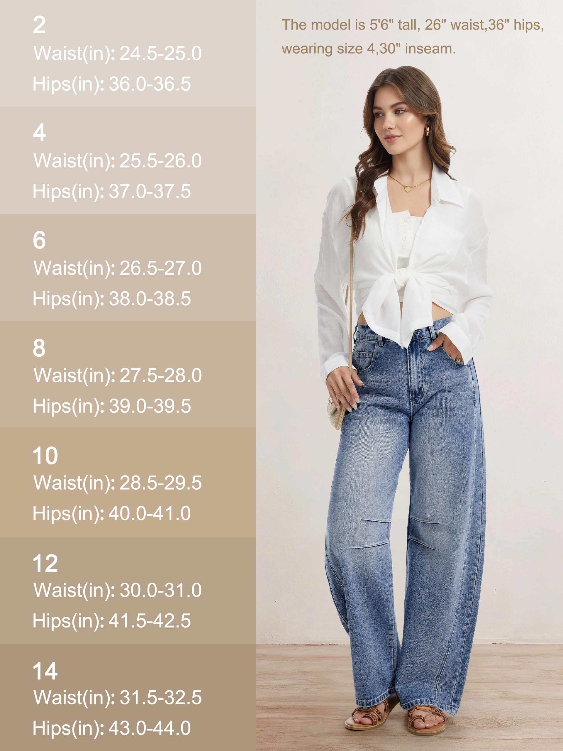 SEVEGO Womens Tall 30/32/34 Barrel Jeans Vintage Wide Leg Mid Rise Baggy Y2k Cropped Relax Fit Denim Trouser Ankle Pants