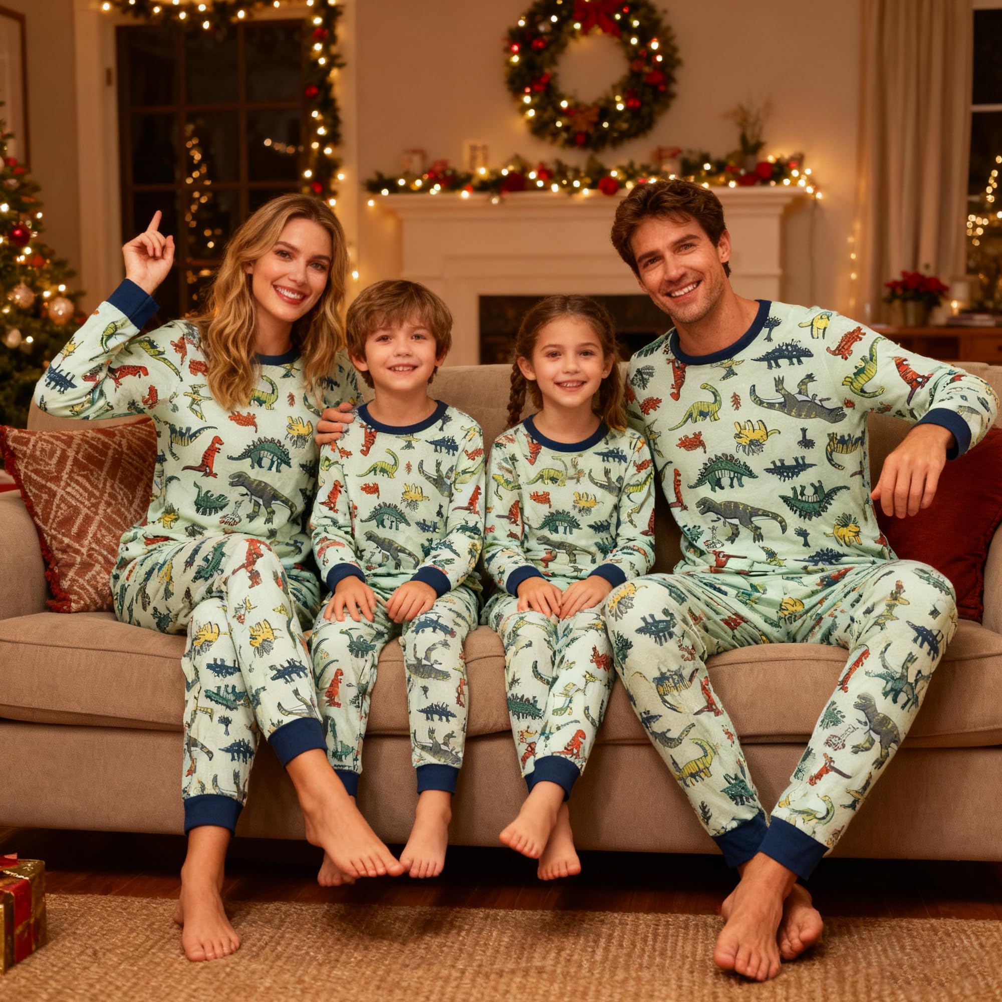 HYCLES Family Matching Pajama Sets, Long Sleeve Sleepwear Pjs