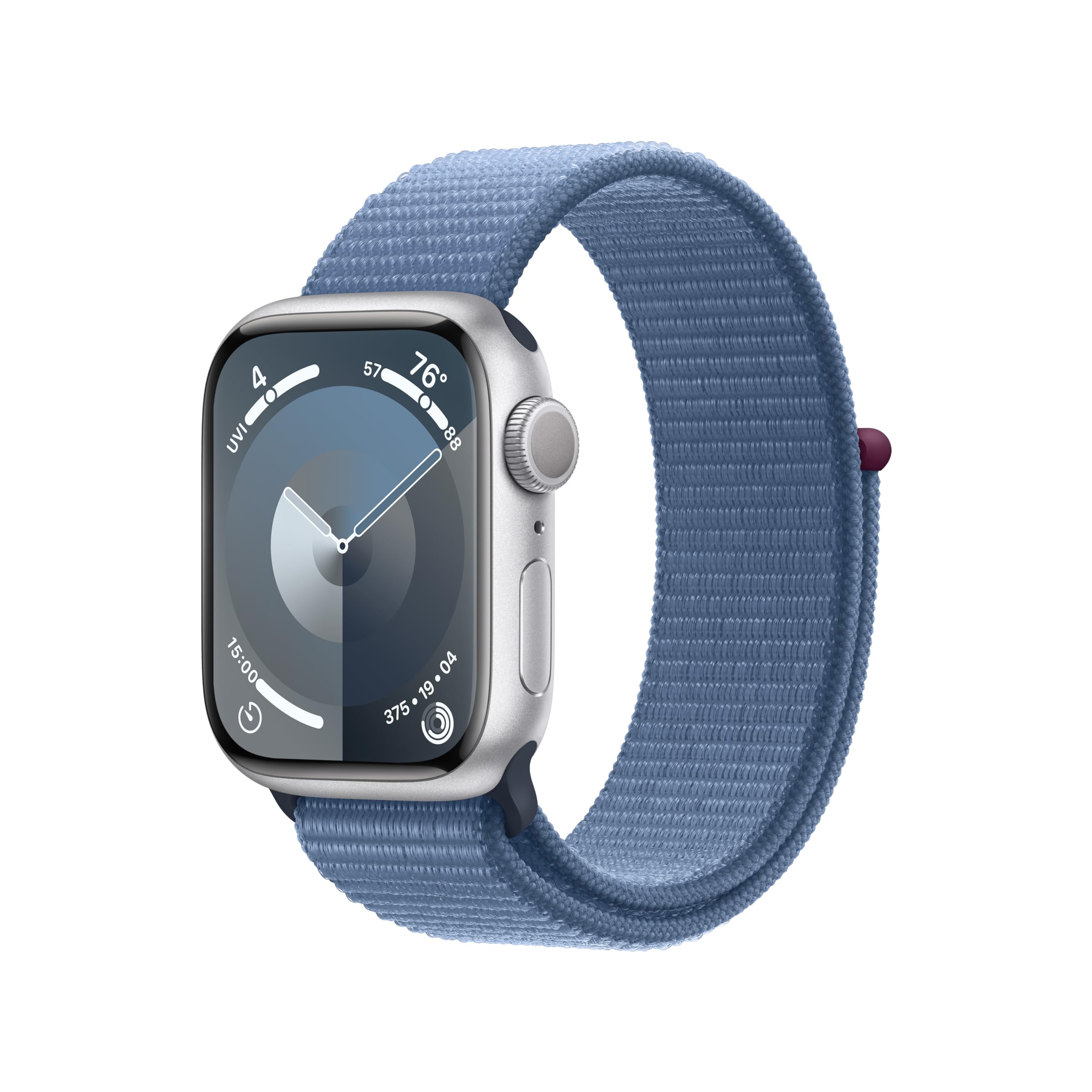 Apple Watch Series 9 [GPS, 45mm] - Starlight Aluminum Case with Starlight Sport Band, S/M (Renewed)