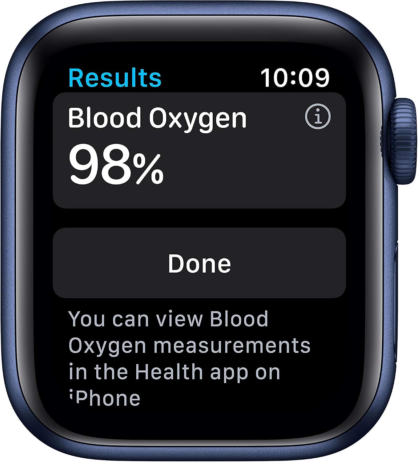 Apple Watch Series 6 (GPS, 40mm) - Blue Aluminum Case with Deep Navy Sport Band (Renewed)