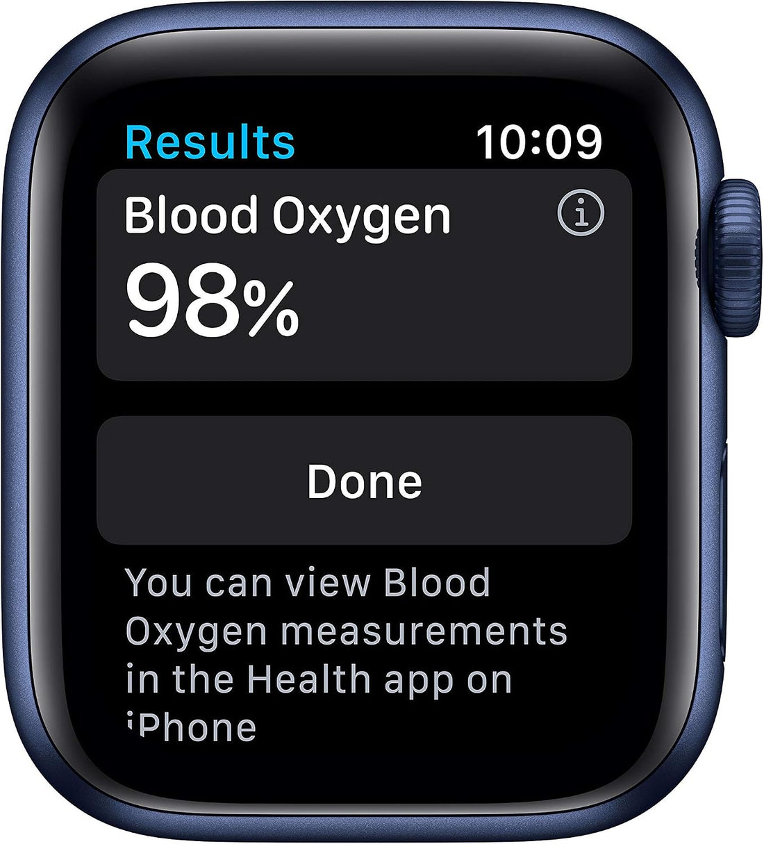 Apple Watch Series 6 (GPS, 40mm) - Blue Aluminum Case with Deep Navy Sport Band (Renewed)