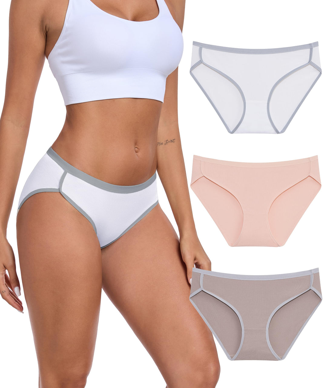 ANLIQI Women's Modal Underwear Microfiber Bikini Panties Women Soft Hipster