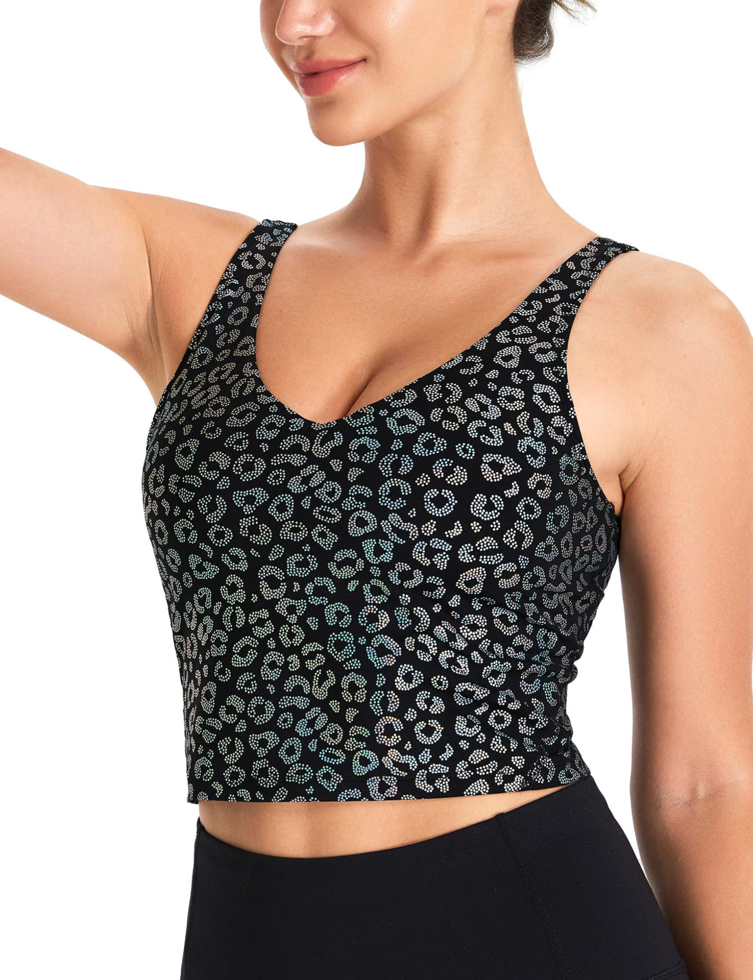 THE GYM PEOPLE Womens' Sports Bra Longline Wirefree Padded with Medium Support