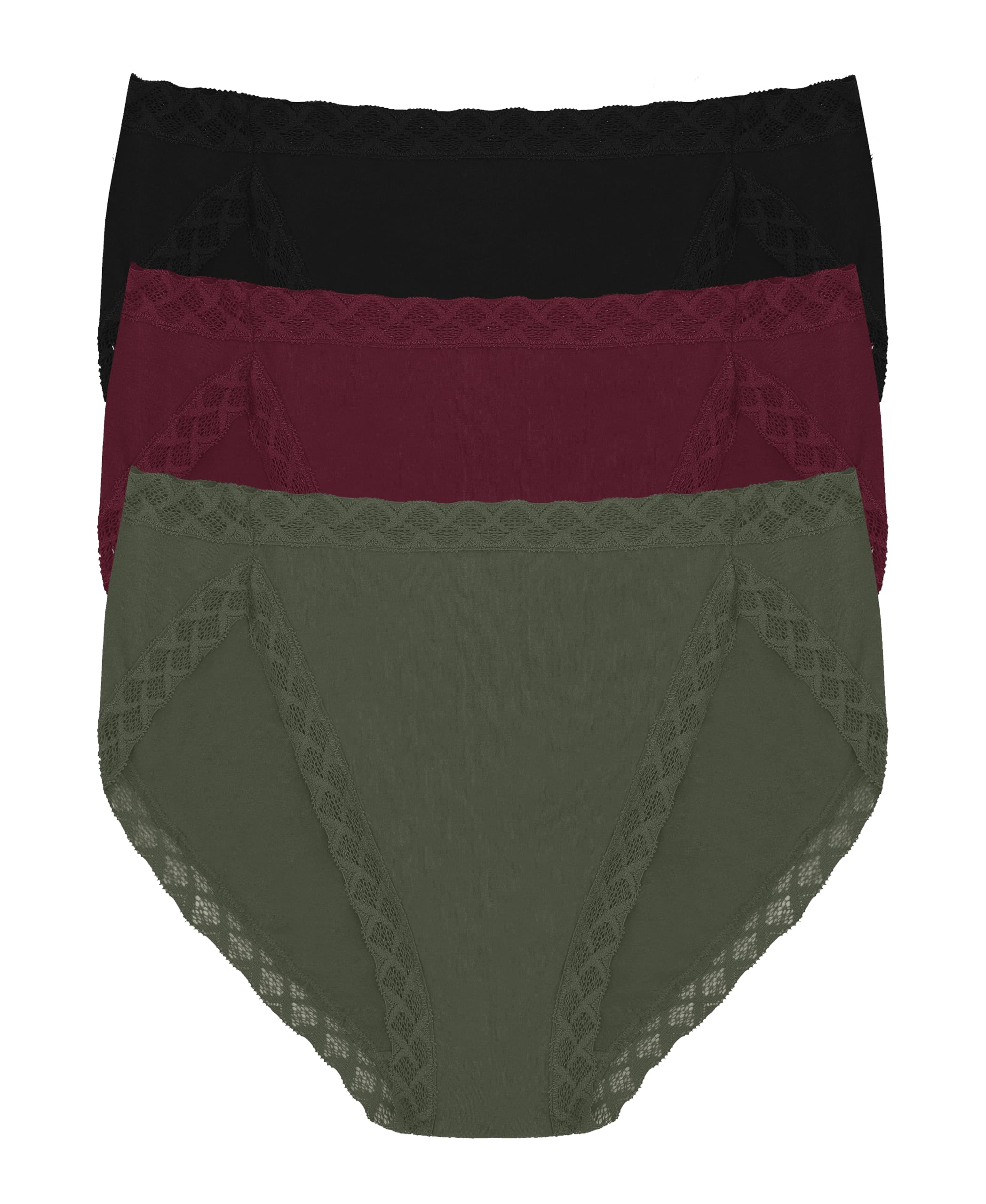 Natori Women's Pima Bliss French Cut Briefs 3 Pack