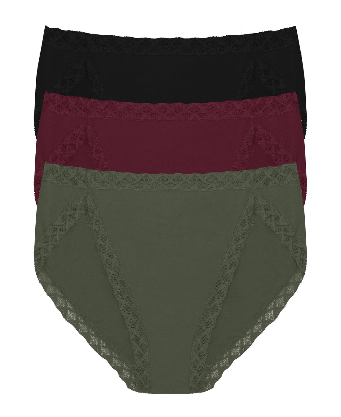 Natori Women's Pima Bliss French Cut Briefs 3 Pack
