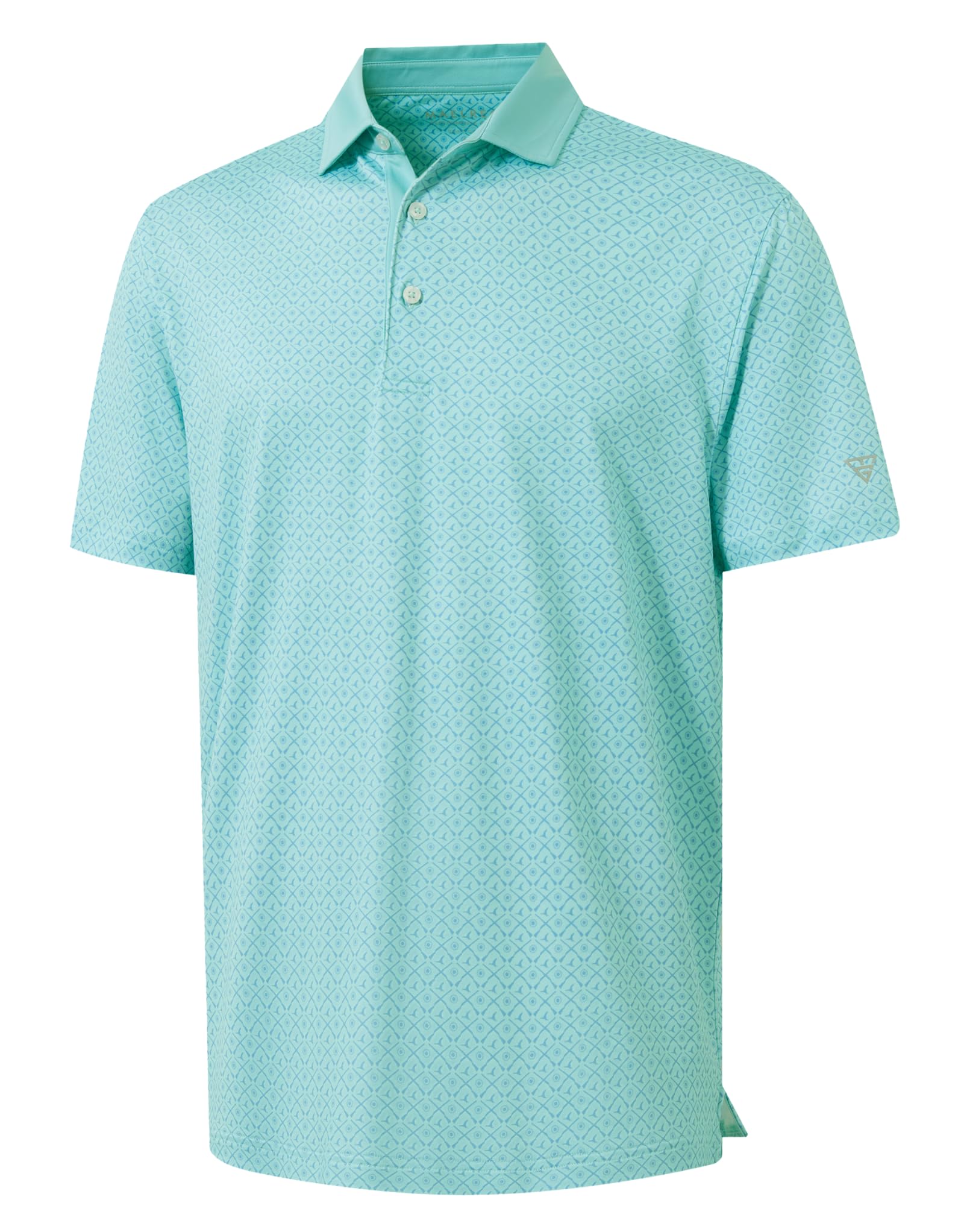 M MAELREG Golf Shirts for Men Short Sleeve Print Patterns Moisture Wicking Performance Lightweight Collared Mens Polo Shirts