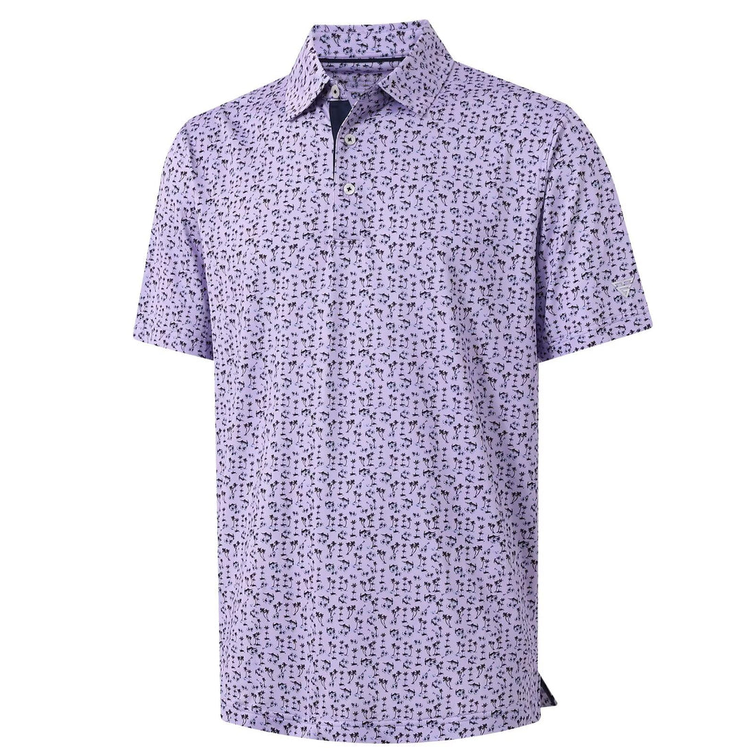 M MAELREG Mens Golf Shirt Short Sleeve Dry Fit Print Moisture Wicking Performance Patterns Collared Polo Shirt