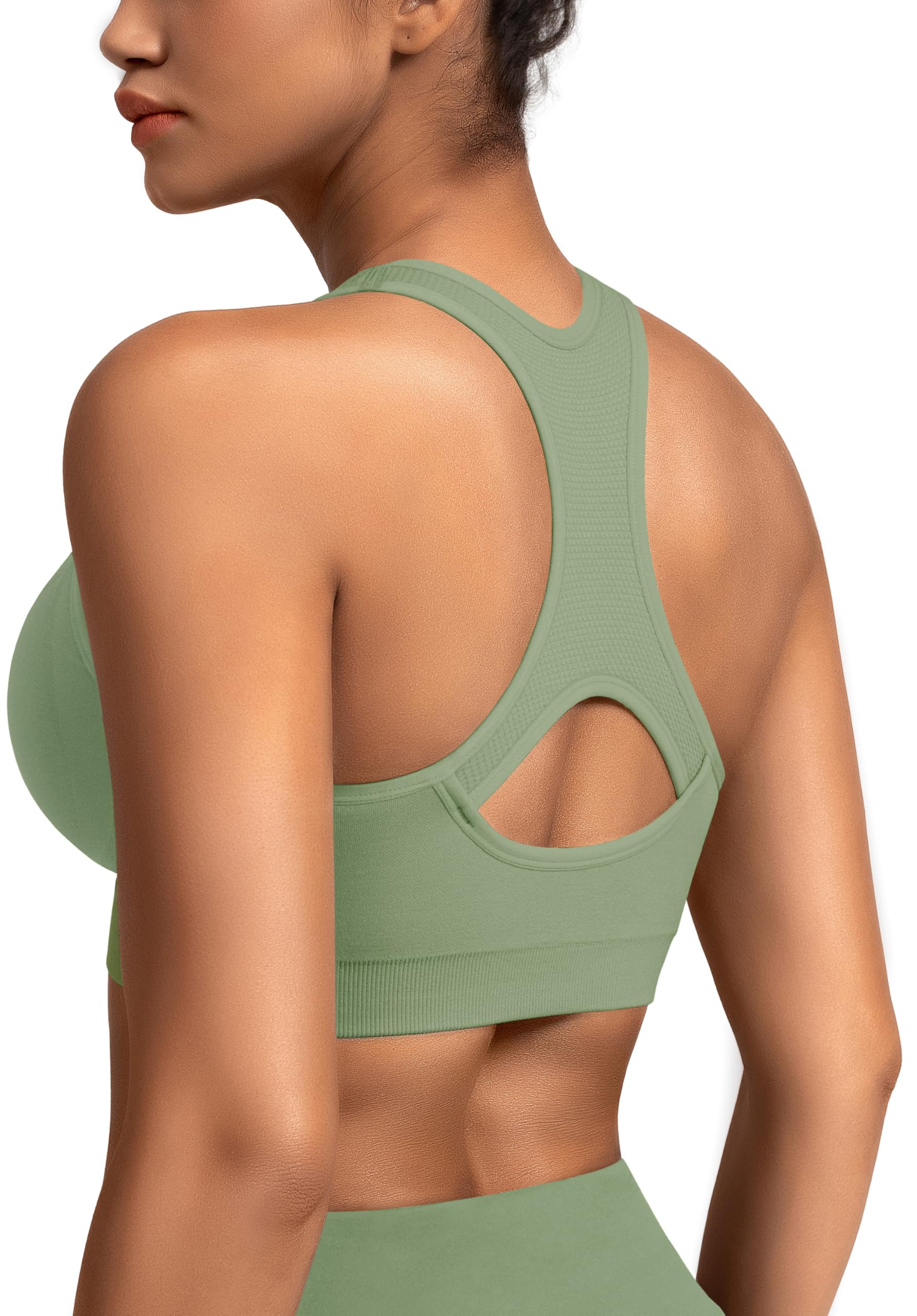 MIRITY Women Racerback Sports Bras - High Impact Workout Gym Activewear Bra