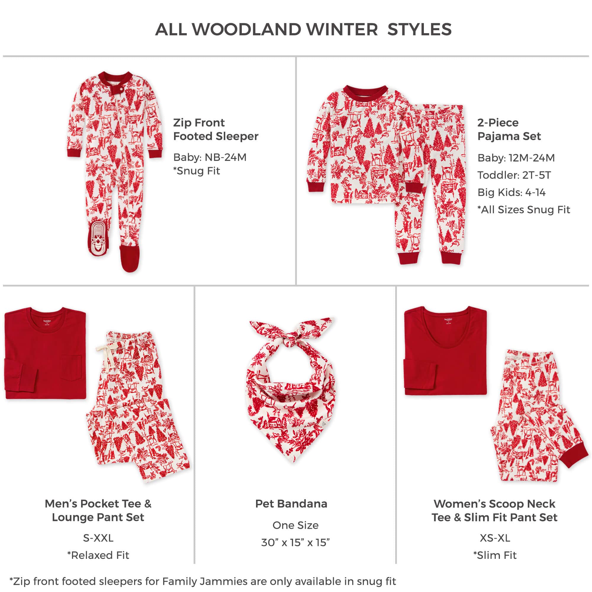 Burt's Bees Baby Matching Family Jammies, Organic Cotton, Holiday Pajamas