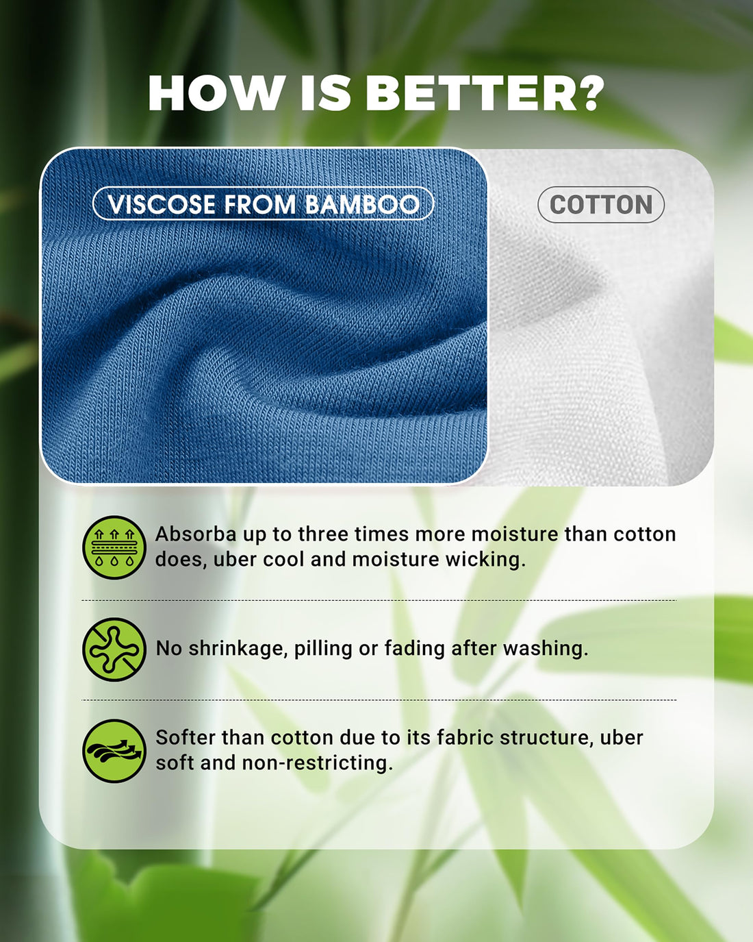 BAMBOO COOL Womens Underwear, Moisture-Wicking Briefs, Soft and Breathable Panties, Mid Waist, 5-Pack