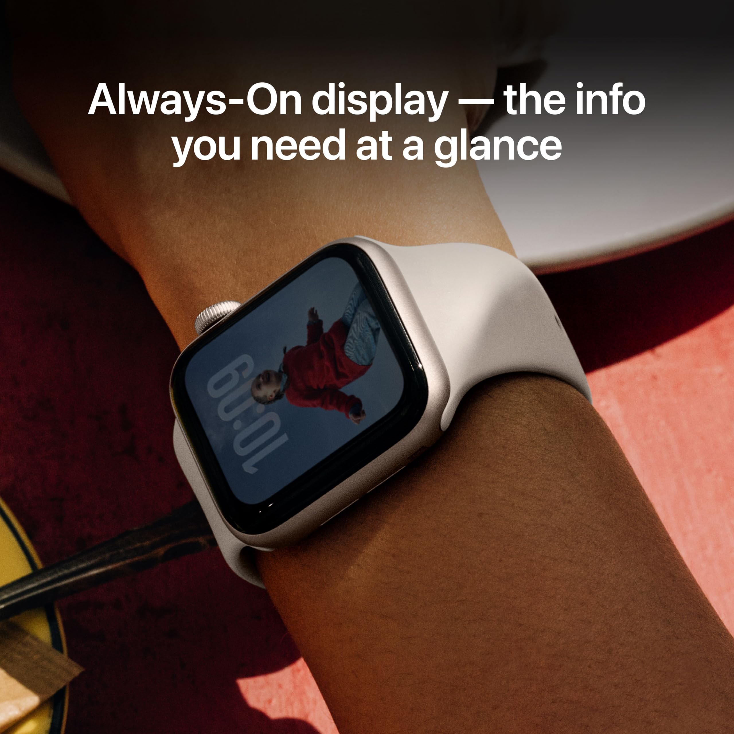Apple Watch SE 3 [GPS 40mm] Smartwatch with Starlight Aluminum Case with Starlight Sport Band - S/M. Fitness and Sleep Trackers, Heart Rate Monitor, Always-On Display, Water Resistant