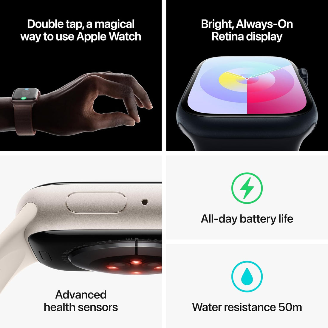 Apple Watch Series 9 [GPS + Cellular 45mm] Smartwatch with Silver Stainless Steel Case with Silver Milanese Loop. Fitness Tracker, Blood Oxygen & ECG Apps, Always-On Retina Display