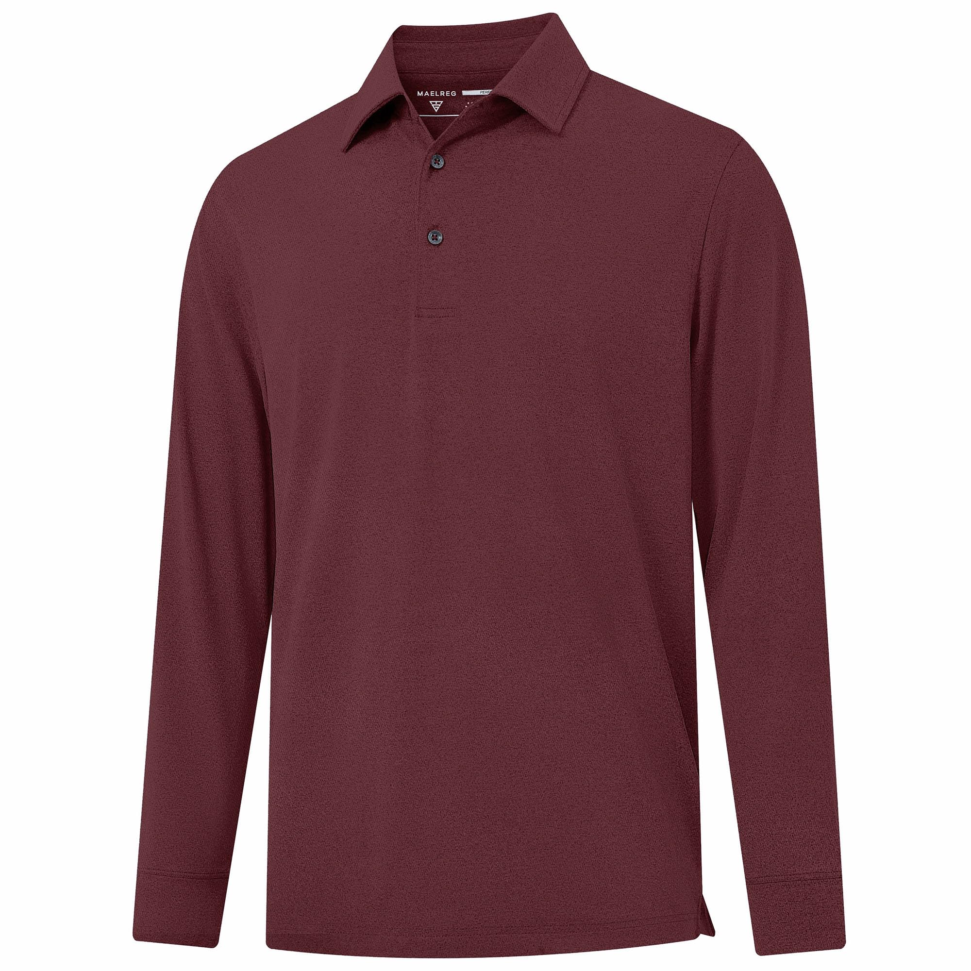 M MAELREG Golf Shirts for Men Dry Fit Performance Lightweight Heather Contrast Collar Mens Polo Shirts Short and Long Sleeve