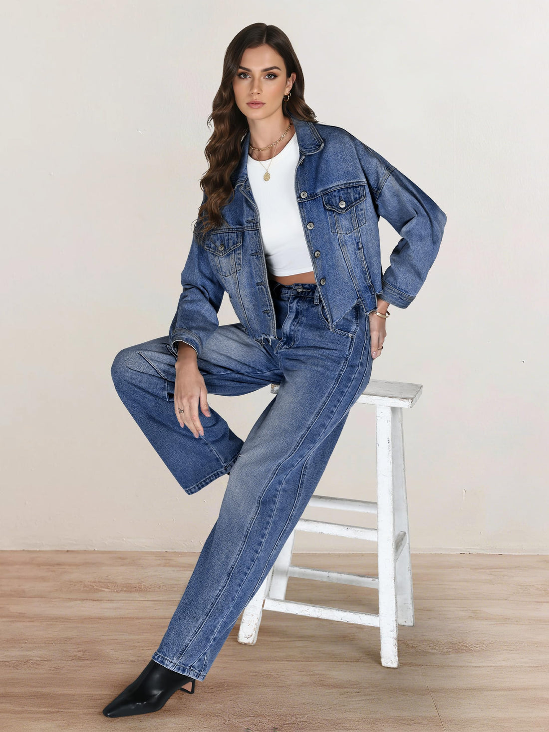 SEVEGO Womens Tall 30/32/34 Barrel Jeans Vintage Wide Leg Mid Rise Baggy Y2k Cropped Relax Fit Denim Trouser Ankle Pants