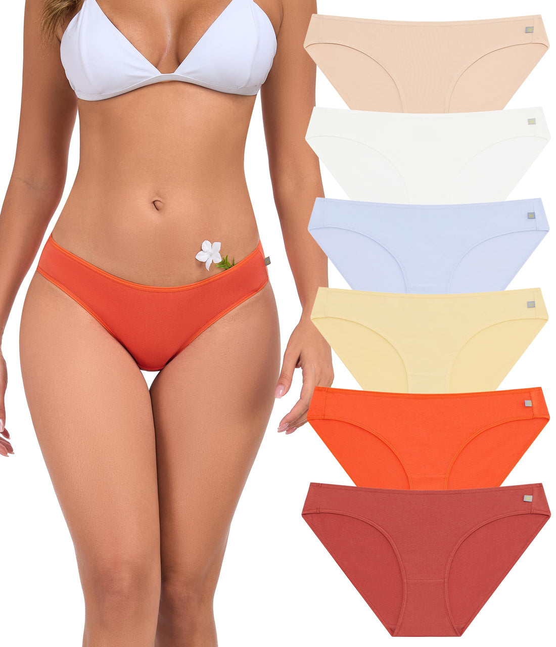 ANLIQI Women's Cotton Underwear Bikini Panties for Women Pack Moisture Wicking Soft Breathable Undies Stretch Hipster S-3XL