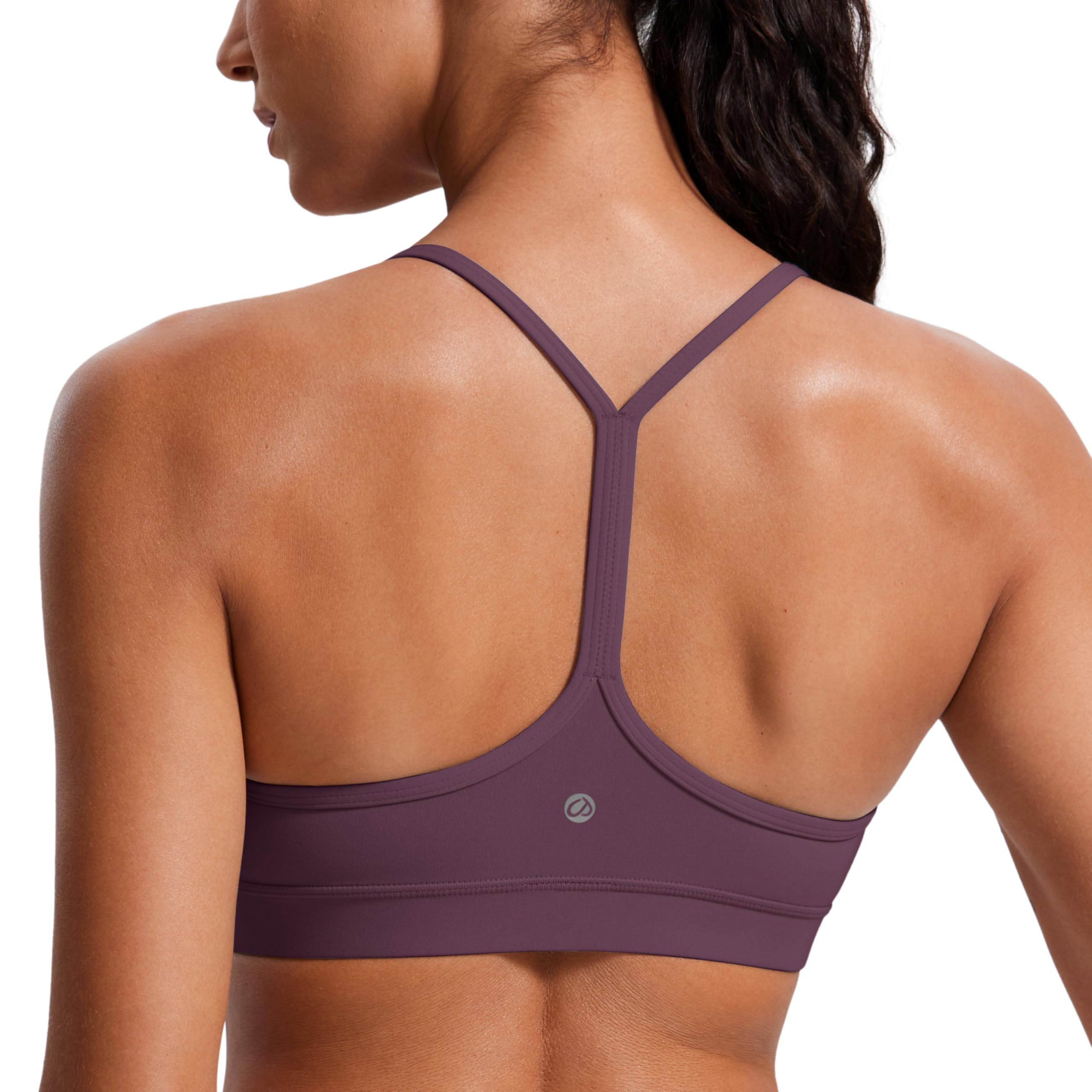 CRZ YOGA Butterluxe Y Back Sports Bras | Light Support, Removable Pads, Yoga, Extremely Soft, Scoop Neck, Spaghetti Strap, for Women