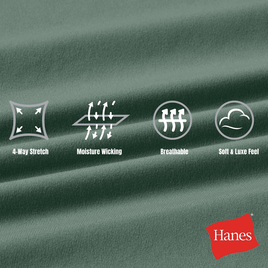 Hanes Men's Moves Performance Polo, Short Sleeve Polo Shirt for Men, Moisture-Wicking