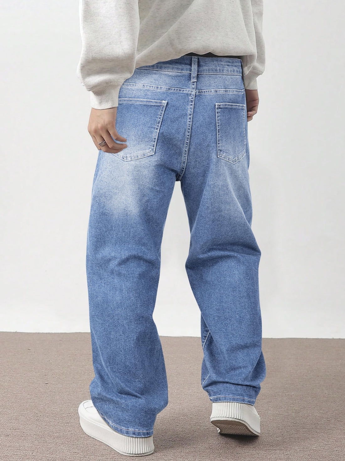 JMIERR Men's Tapered Baggy Jeans - Loose Fit Wide Leg Denim Pants | Vintage Relaxed Loose Fit, Stretch, Wide Leg, Skater Streetwear, 5 Pockets, Casual Carpenter Jean, Hip Hop,Loose Fit,Outfit