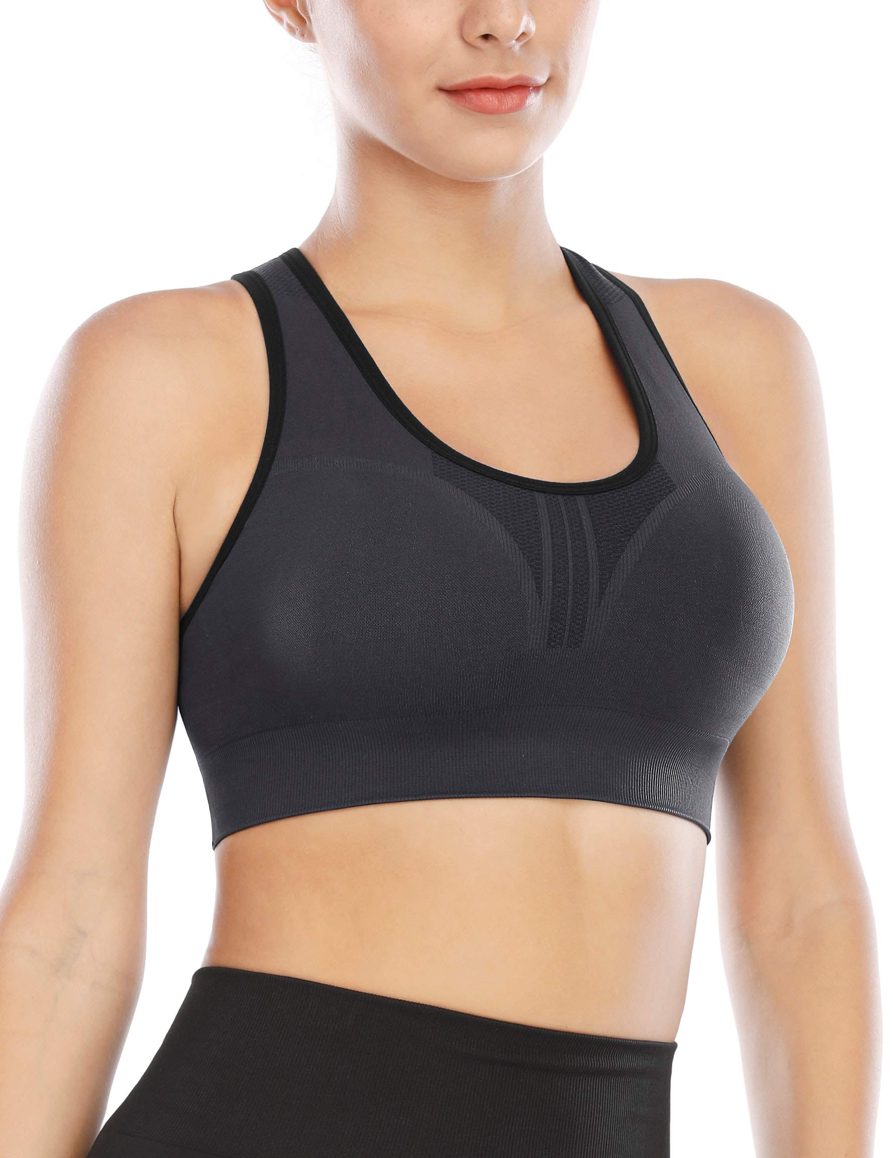 Heathyoga High Impact Sports Bras for Women High Support Padded Sports Bra Pack Racerback Bras for Women Workout Bra Sets