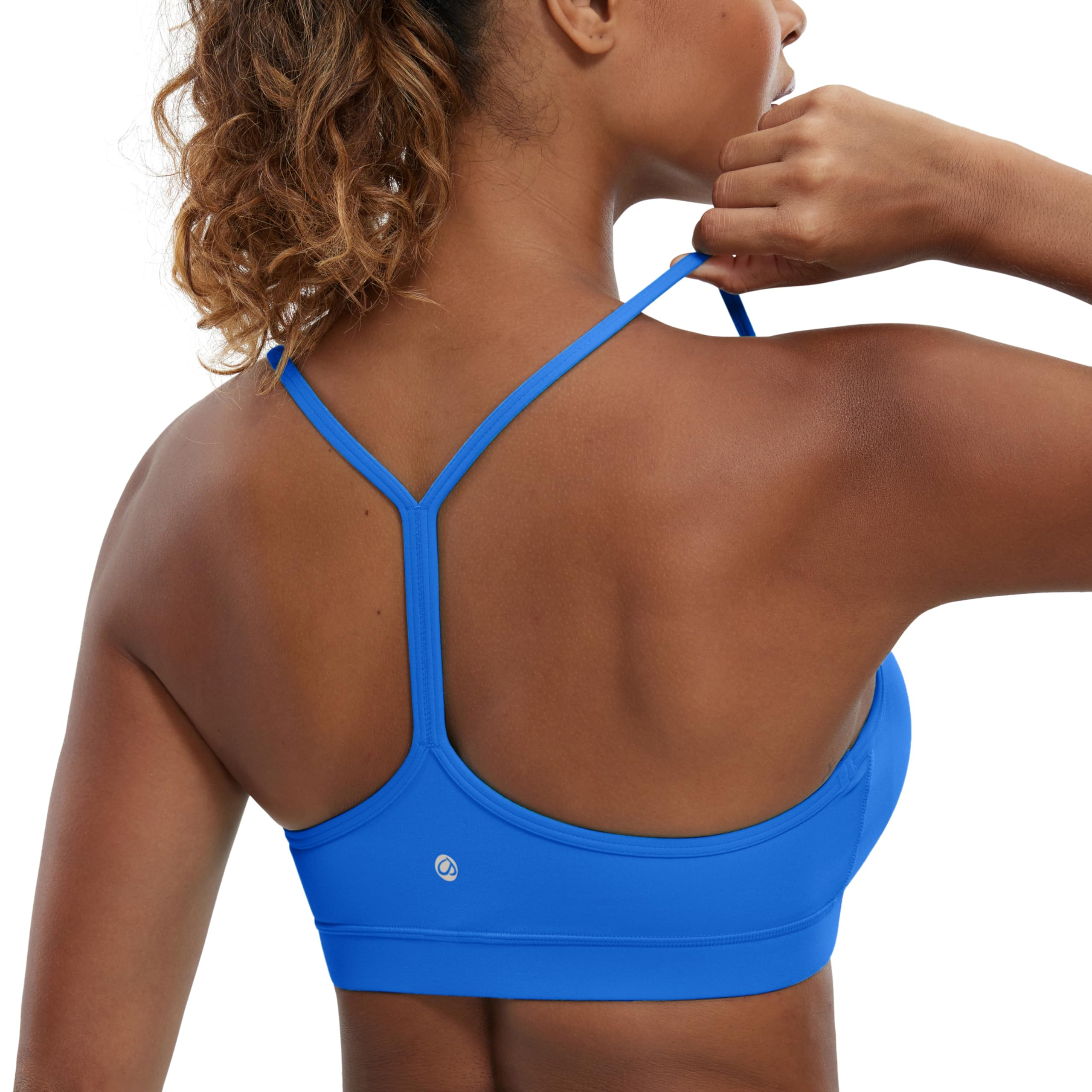 CRZ YOGA Butterluxe Y Back Sports Bras | Light Support, Removable Pads, Yoga, Extremely Soft, Scoop Neck, Spaghetti Strap, for Women