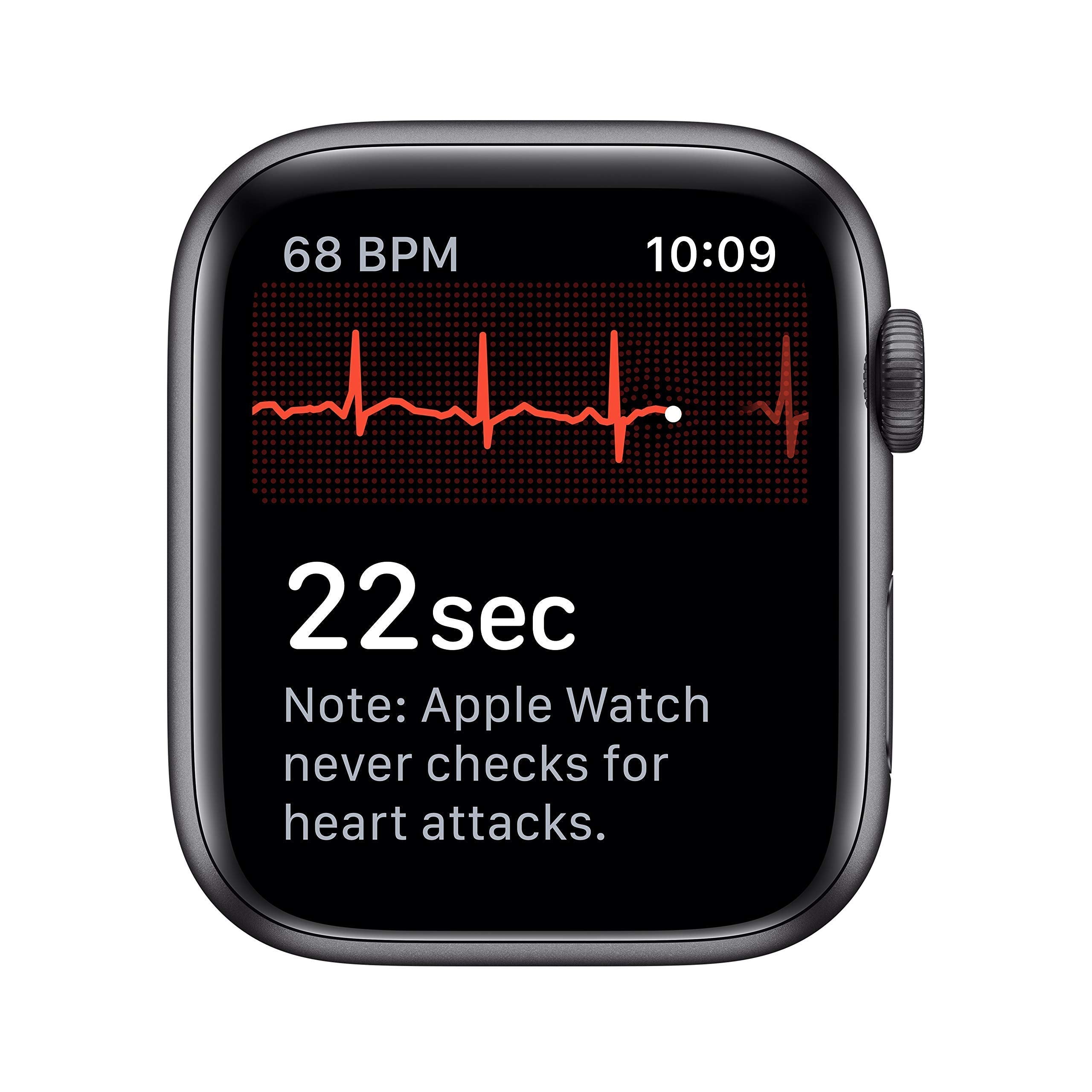 Apple Watch Series 5 (GPS, 44MM) - Space Gray Aluminum Case with Black Sport Band (Renewed)
