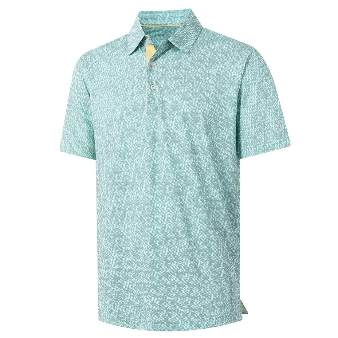 M MAELREG Mens Golf Shirt Short Sleeve Dry Fit Print Moisture Wicking Performance Patterns Collared Polo Shirt
