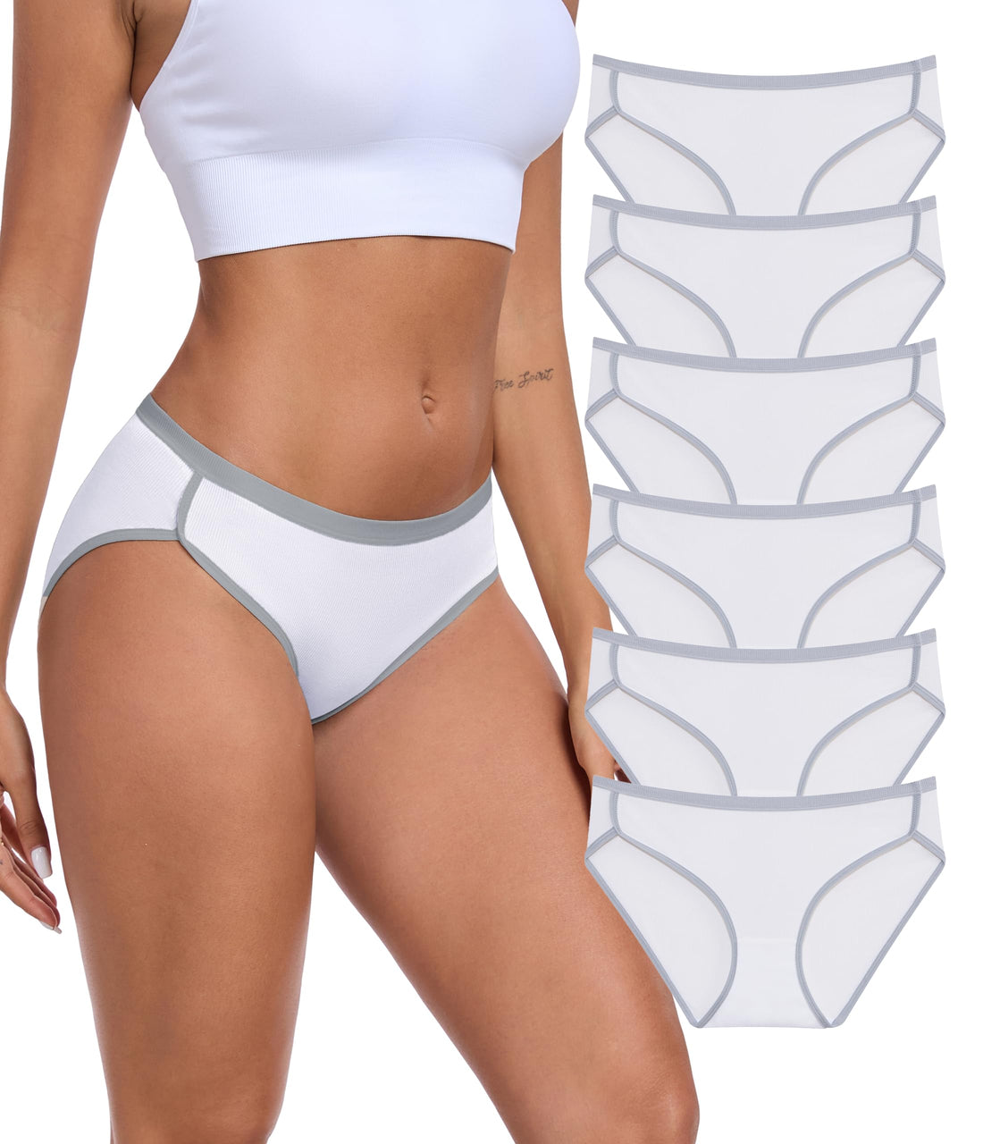 ANLIQI Women's Modal Underwear Microfiber Bikini Panties Women Soft Hipster
