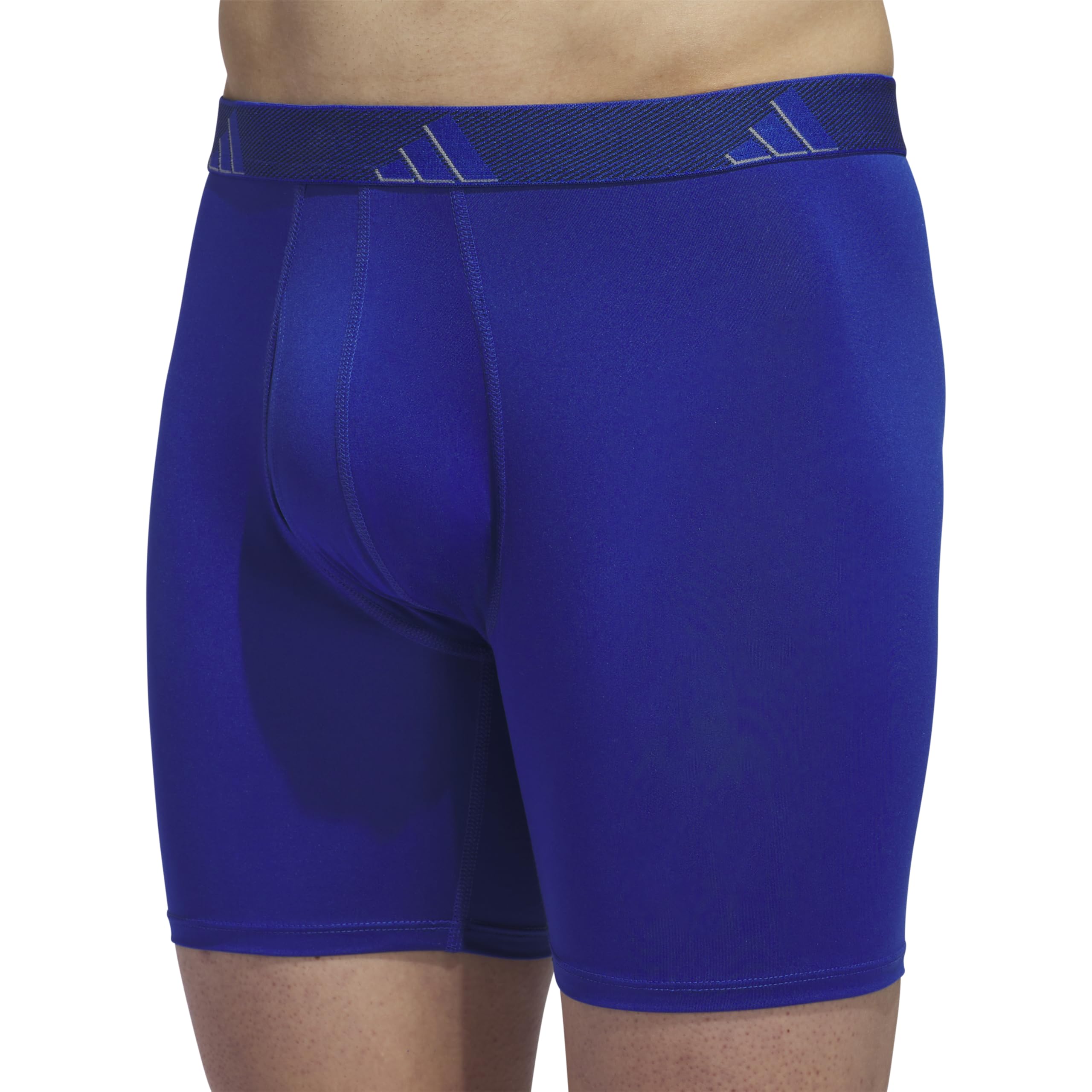 adidas Men's Microfiber Boxer Briefs (3-pack) performance Stretch Moisture-wicking Underwear