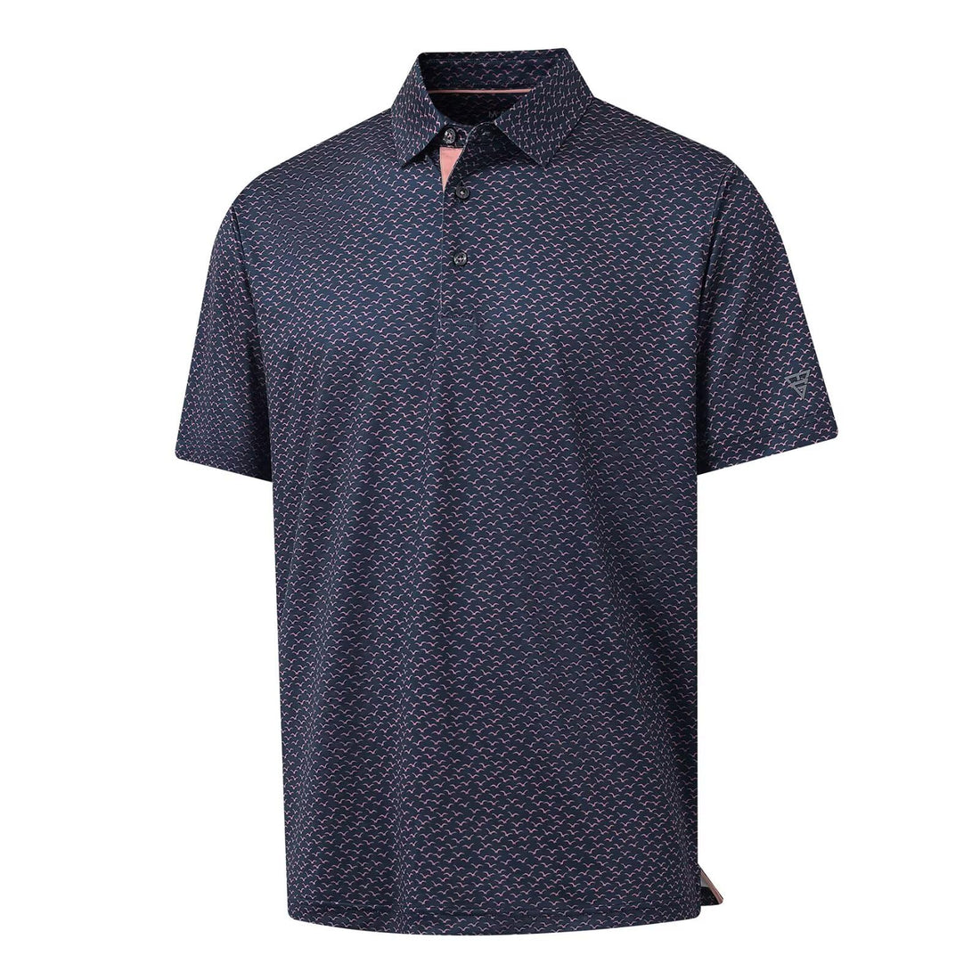 M MAELREG Mens Golf Shirt Short Sleeve Dry Fit Print Moisture Wicking Performance Patterns Collared Polo Shirt
