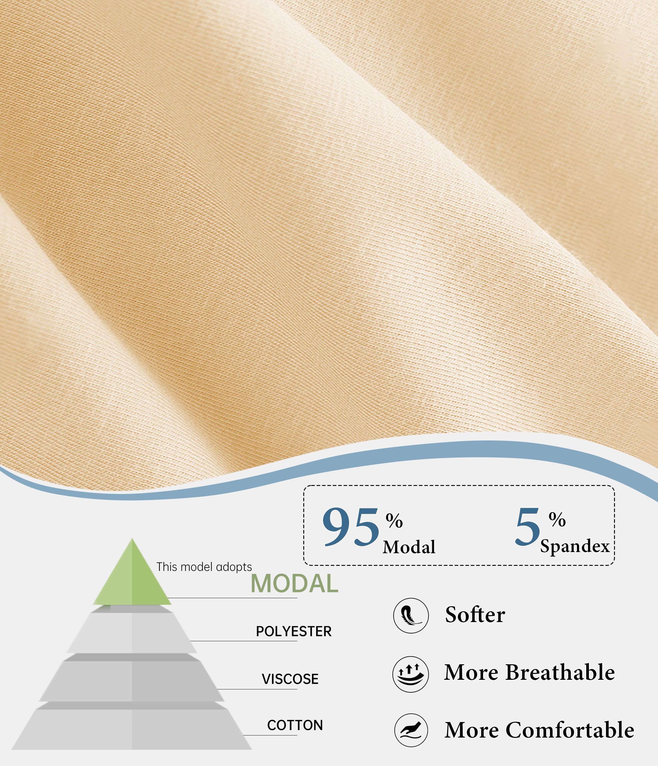 ANLIQI Modal Underwear Women Supersoft Bikini Panties for Women Pack Hi Cut Hipster Breathable Comfy Stretchy Ladies Undies