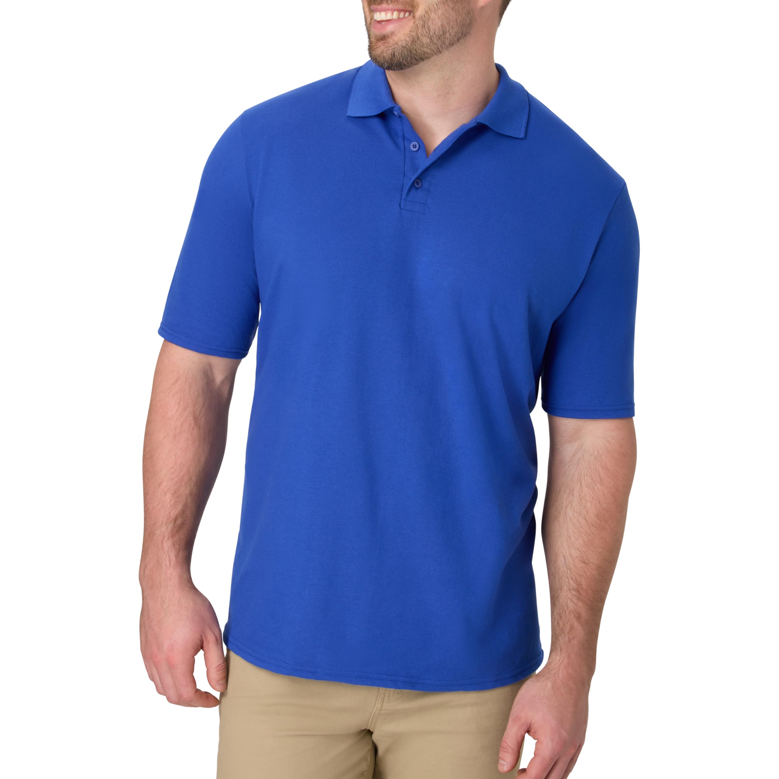 Hanes Men’s X-Temp Short Sleeve Polo Shirt, Midweight Men's Shirt