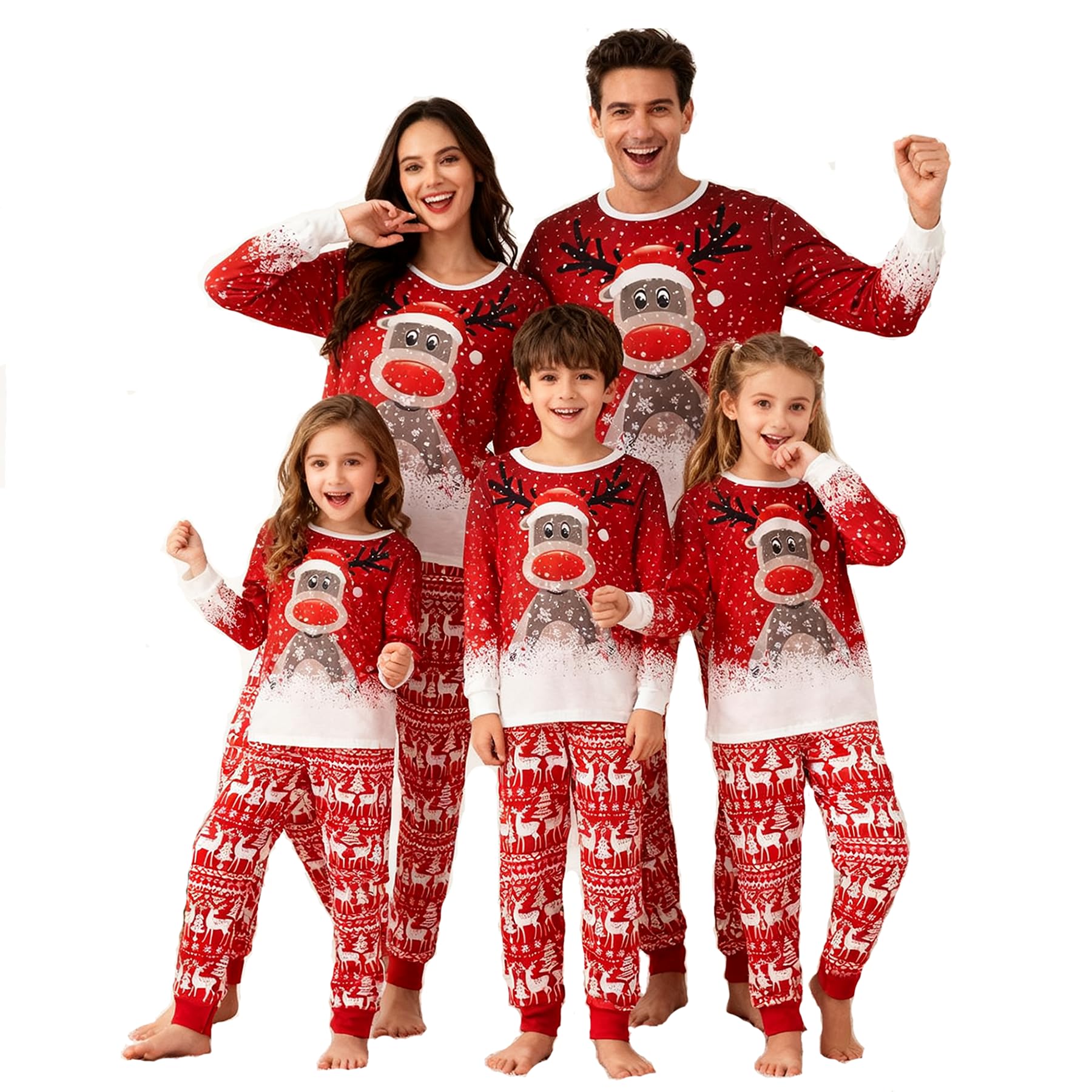 WephuPSho Christmas Family Matching Pajamas, Festive Xmas Jammies Sets for the Whole Family, Holiday Pjs Christmas