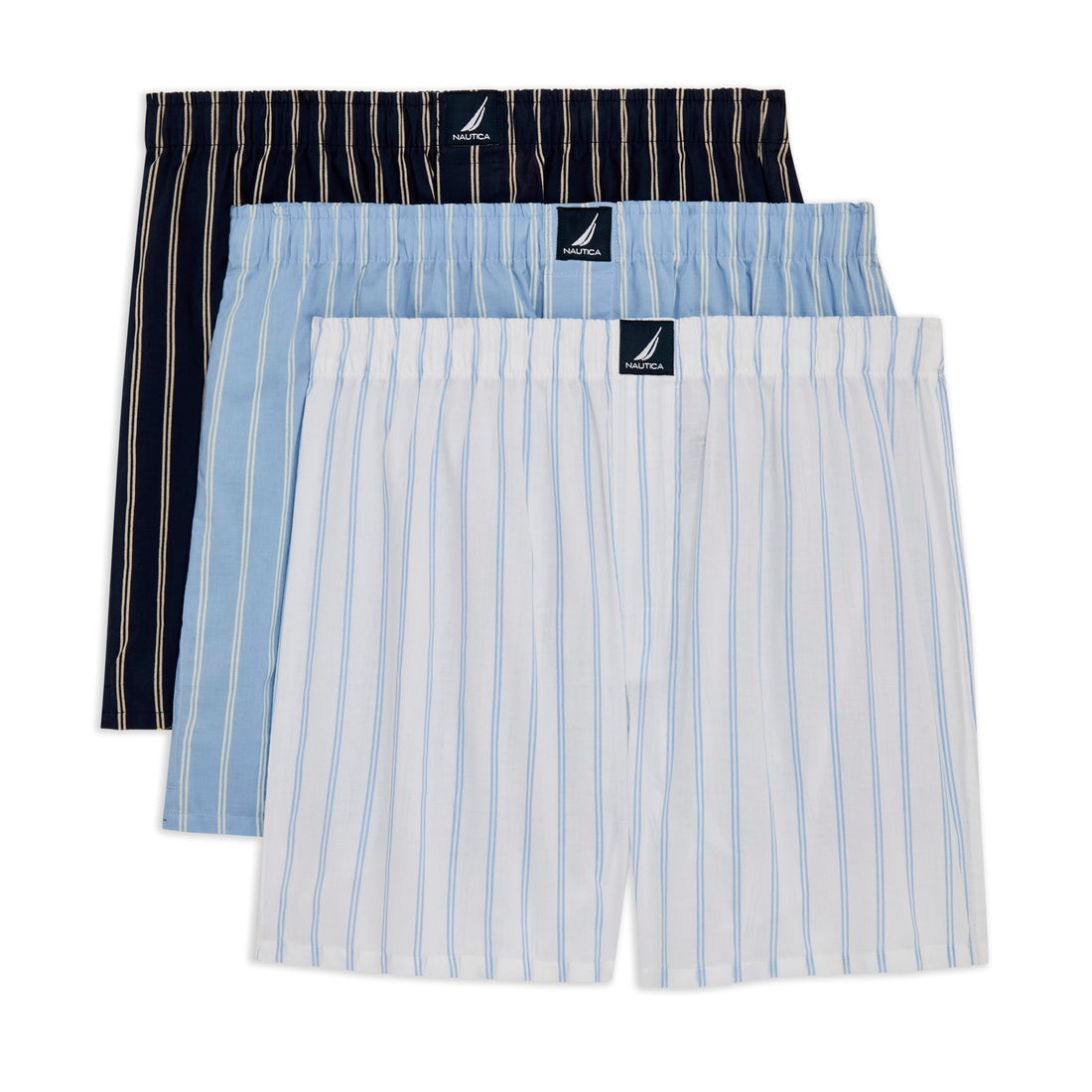Nautica Men's Classic Cotton 3-Pack Woven Boxers