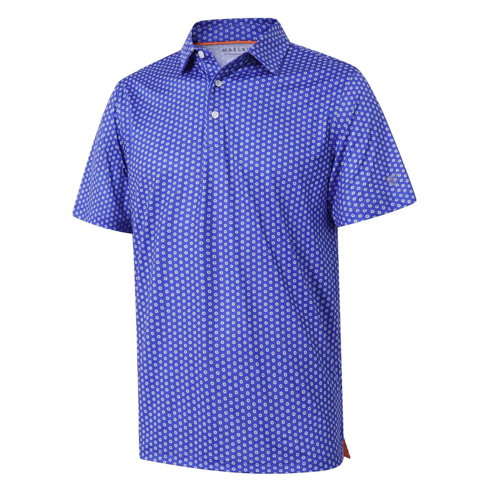 Golf Shirts for Men Dry Fit Short Sleeve Print Performance Moisture Wicking Polo Shirt