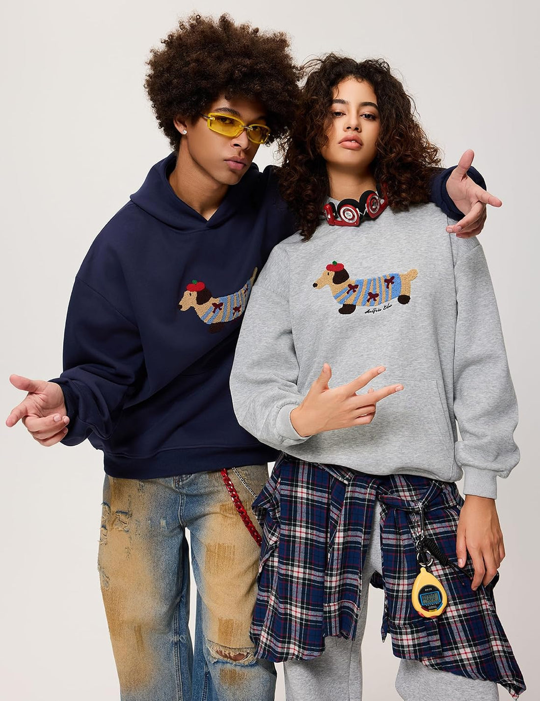 Aelfric Eden Cartoon Dog Hoodie Couple Hooded Sweatshirt Long Sleeve Pullover Oversized Hoodies 2026 Outfits