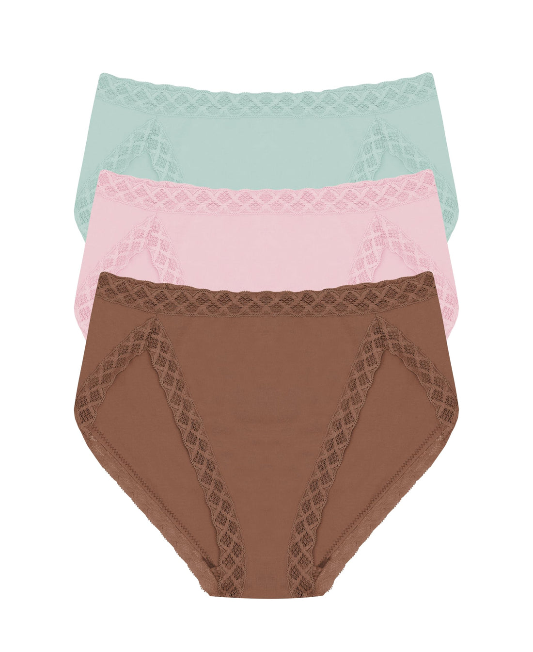 Natori Women's Pima Bliss French Cut Briefs 3 Pack