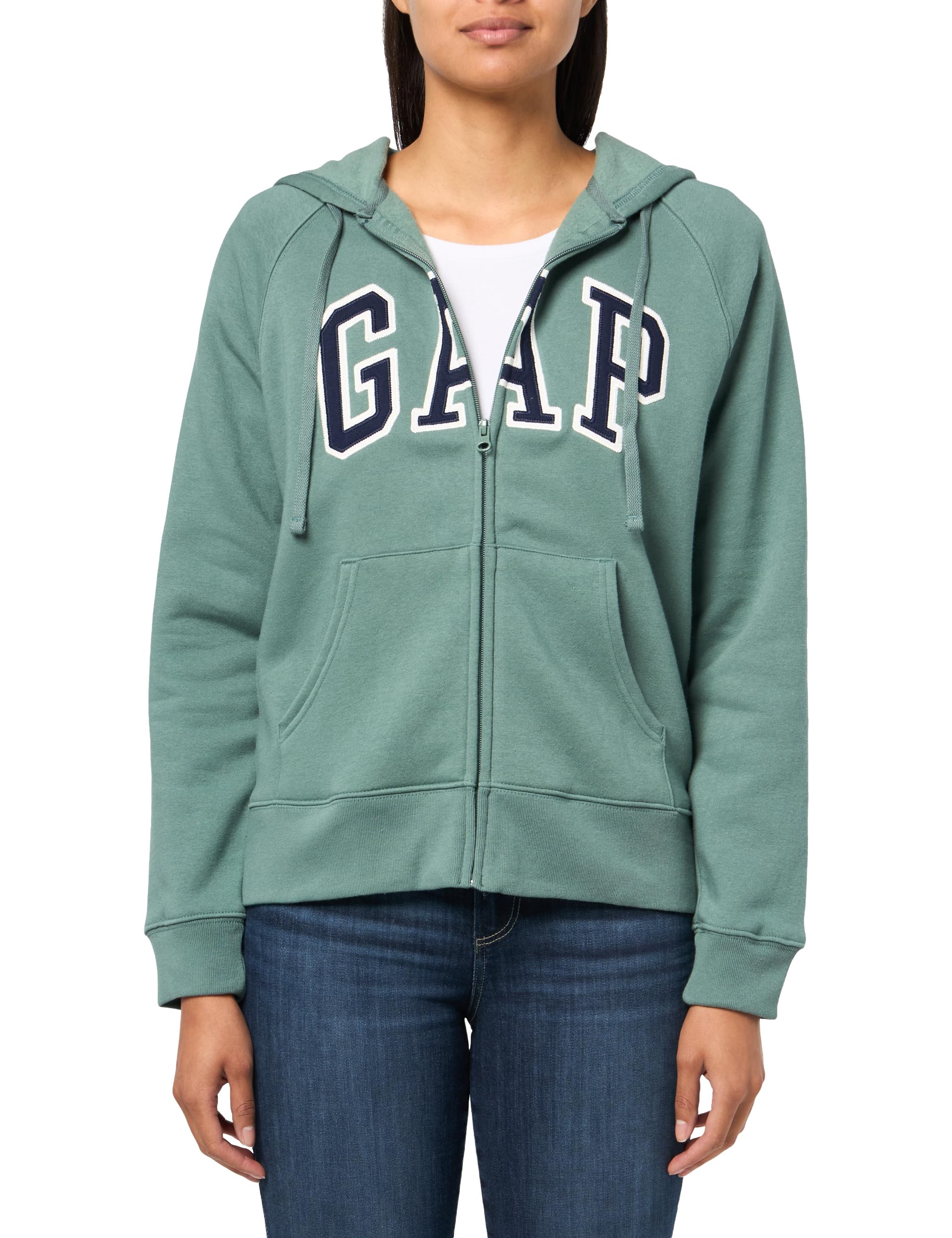 GAP Women's Logo Hoodie Hooded Full Zip Sweatshirt