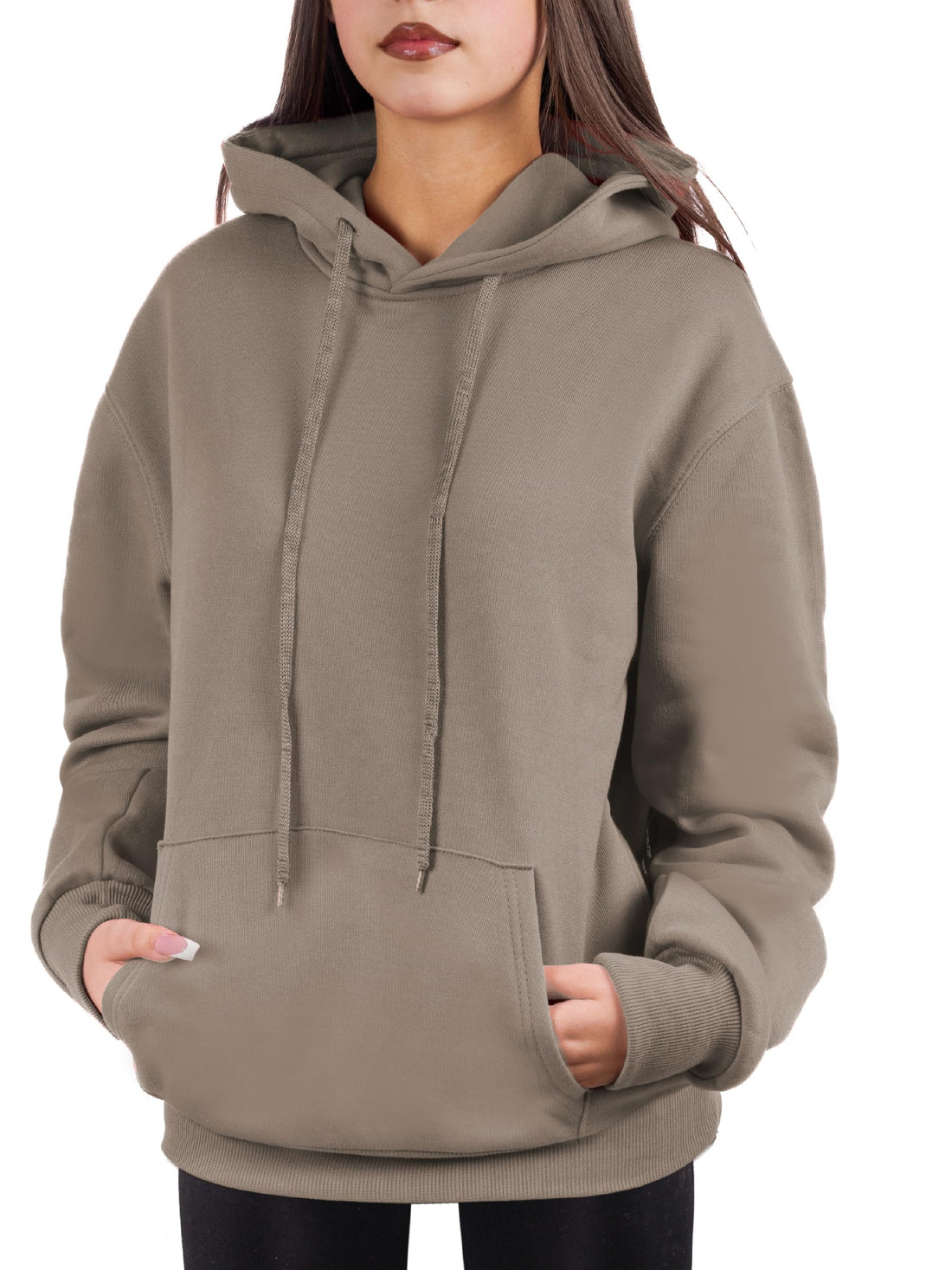 Oversized Pullover Hoodie for Women Soft Fleece Cotton Blend, Cozy Everyday Sweatshirt