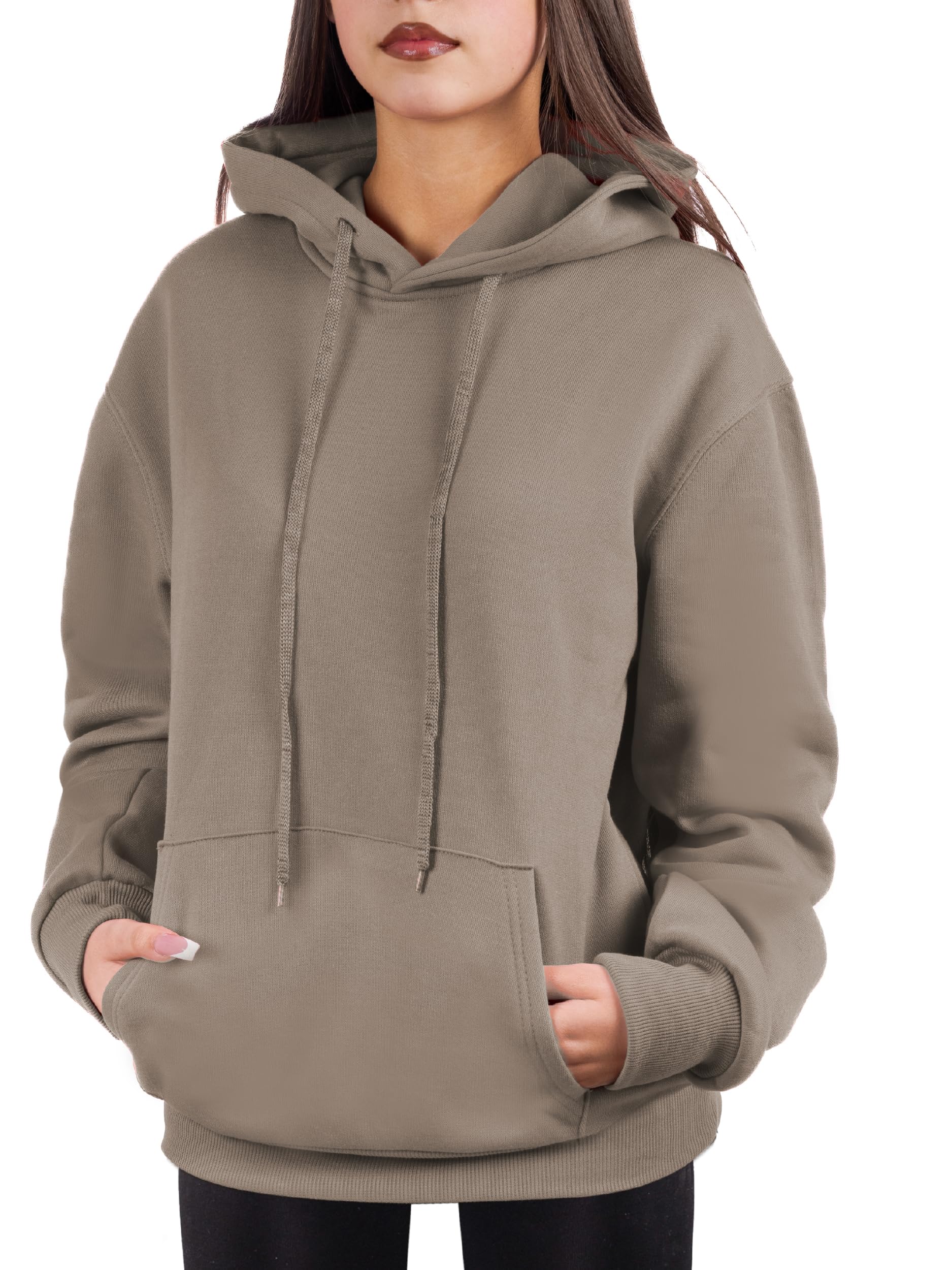 Oversized Pullover Hoodie for Women Soft Fleece Cotton Blend, Cozy Everyday Sweatshirt