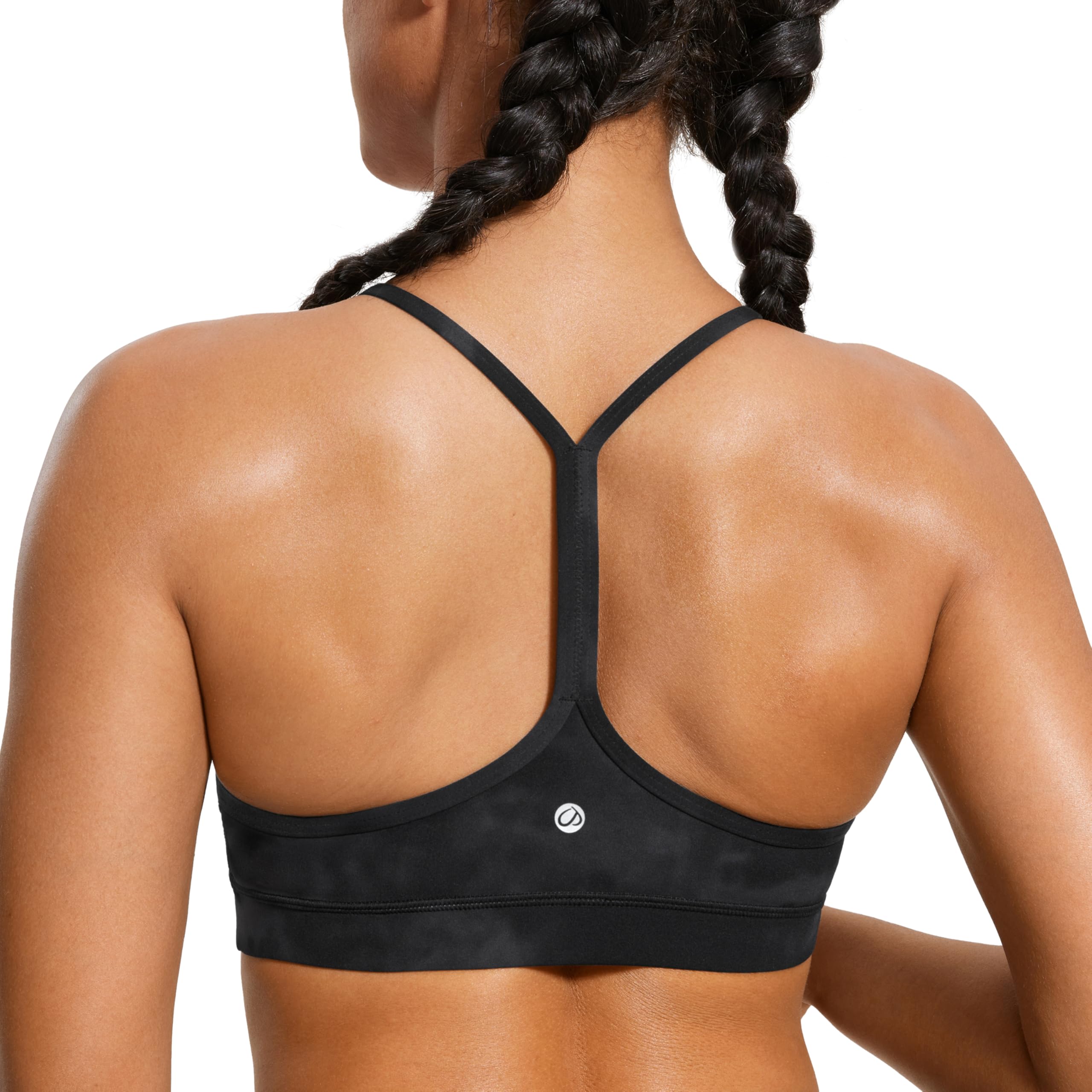 CRZ YOGA Butterluxe Y Back Sports Bras | Light Support, Removable Pads, Yoga, Extremely Soft, Scoop Neck, Spaghetti Strap, for Women