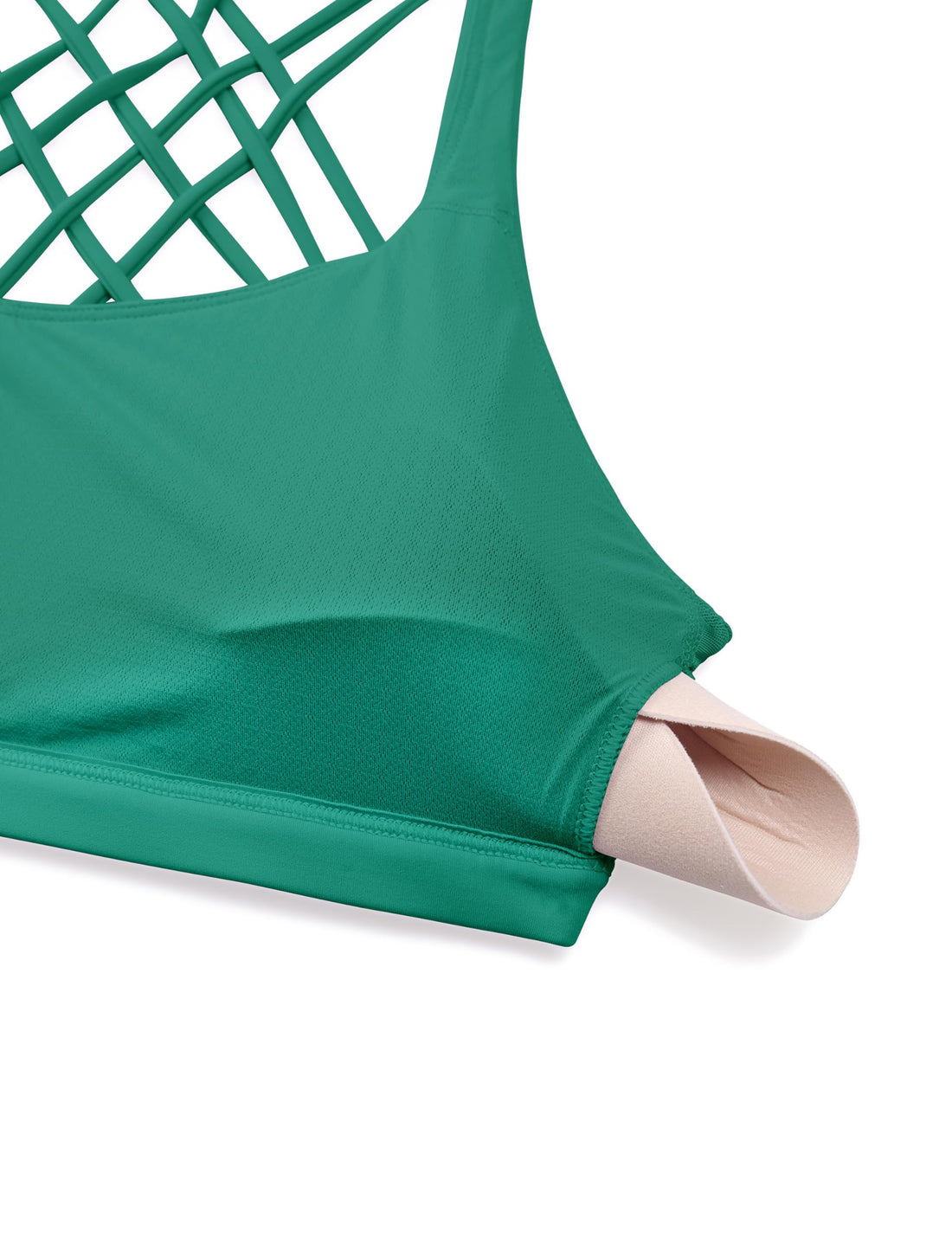 CRZ YOGA Naked Feeling Cross Back Sports Bras | Light Support, Removable Pads, Yoga, Sleek, Strappy, Scoop Neck, for Women