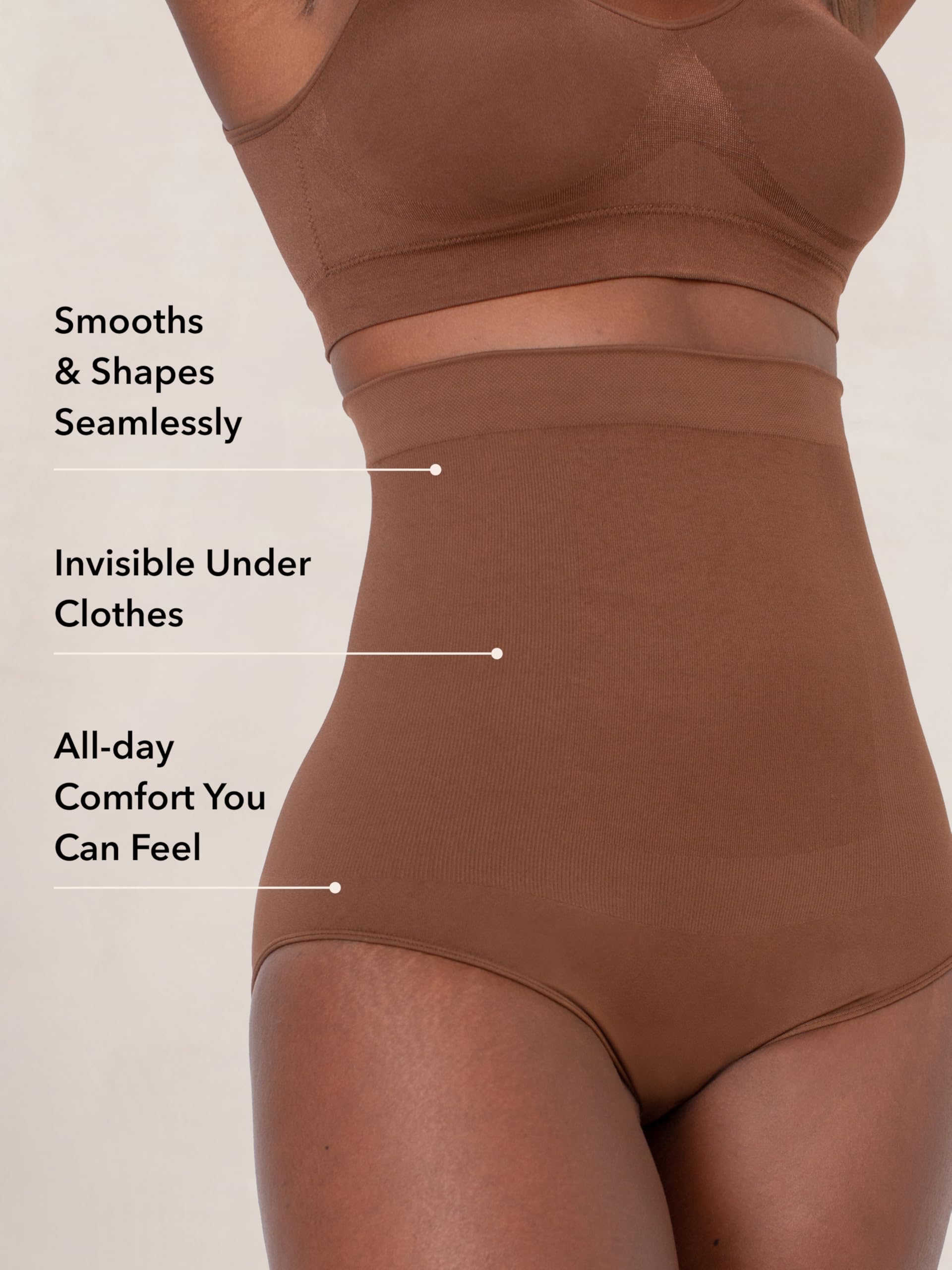 SHAPERMINT Shapewear for Women - Seamless Shapewear Tummy Control Panty, Body Shaper, Tummy Control Underwear for Women