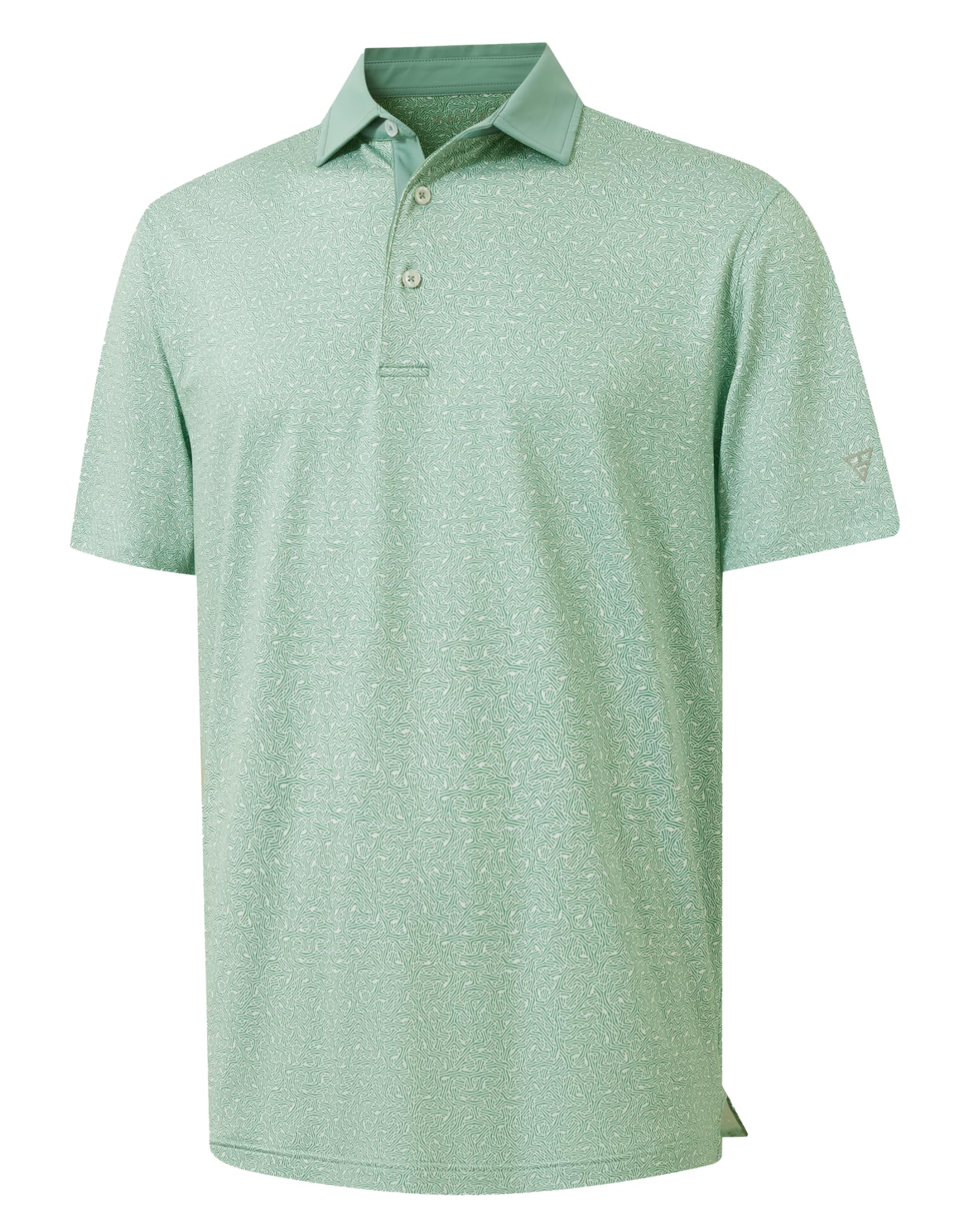 M MAELREG Golf Shirts for Men Short Sleeve Print Patterns Moisture Wicking Performance Lightweight Collared Mens Polo Shirts