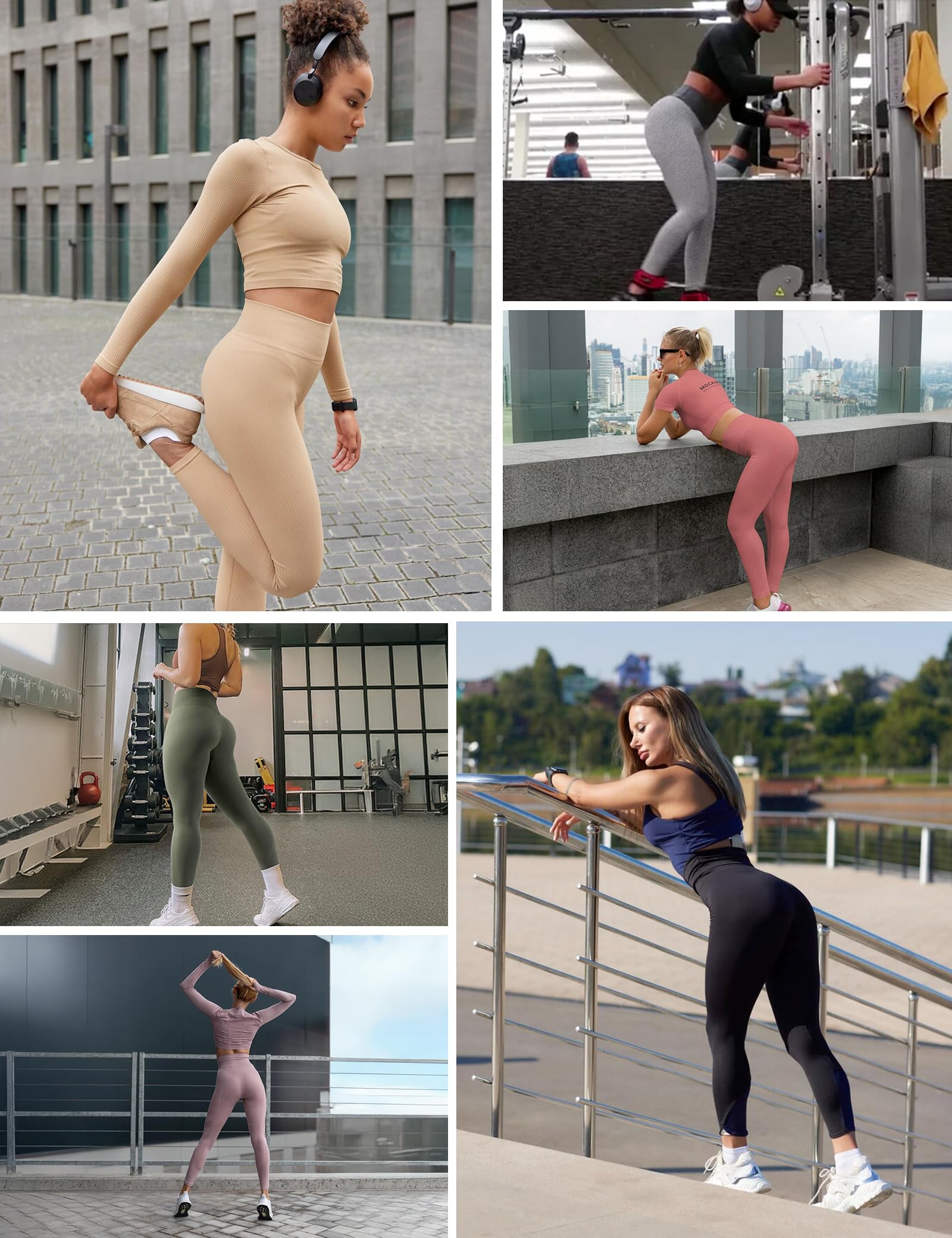 Heathyoga Scrunch Butt Lifting Leggings with Pockets for Women Tummy Control Compression Leggings No Front Seam Yoga Pants