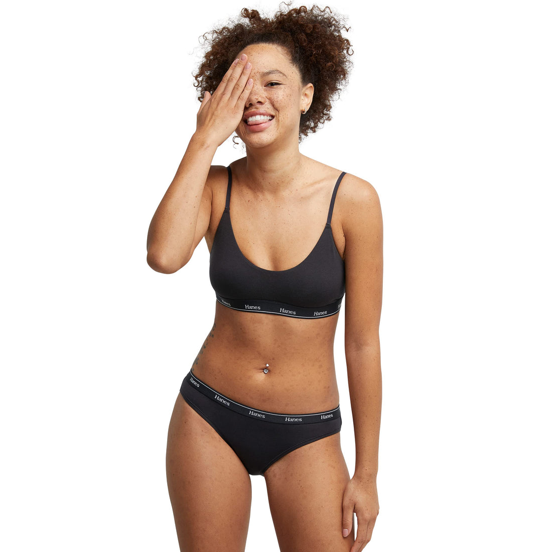 Hanes Women's Originals Bikini Panties, Breathable Stretch Cotton Underwear, Assorted, 6-pack
