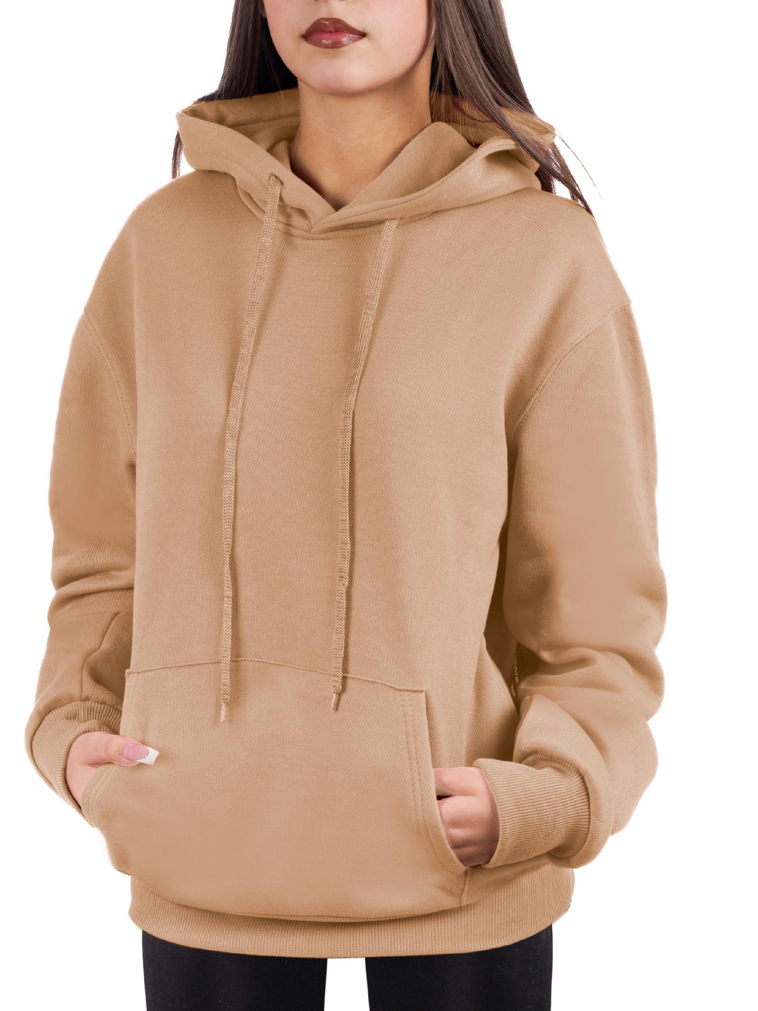 Oversized Pullover Hoodie for Women Soft Fleece Cotton Blend, Cozy Everyday Sweatshirt