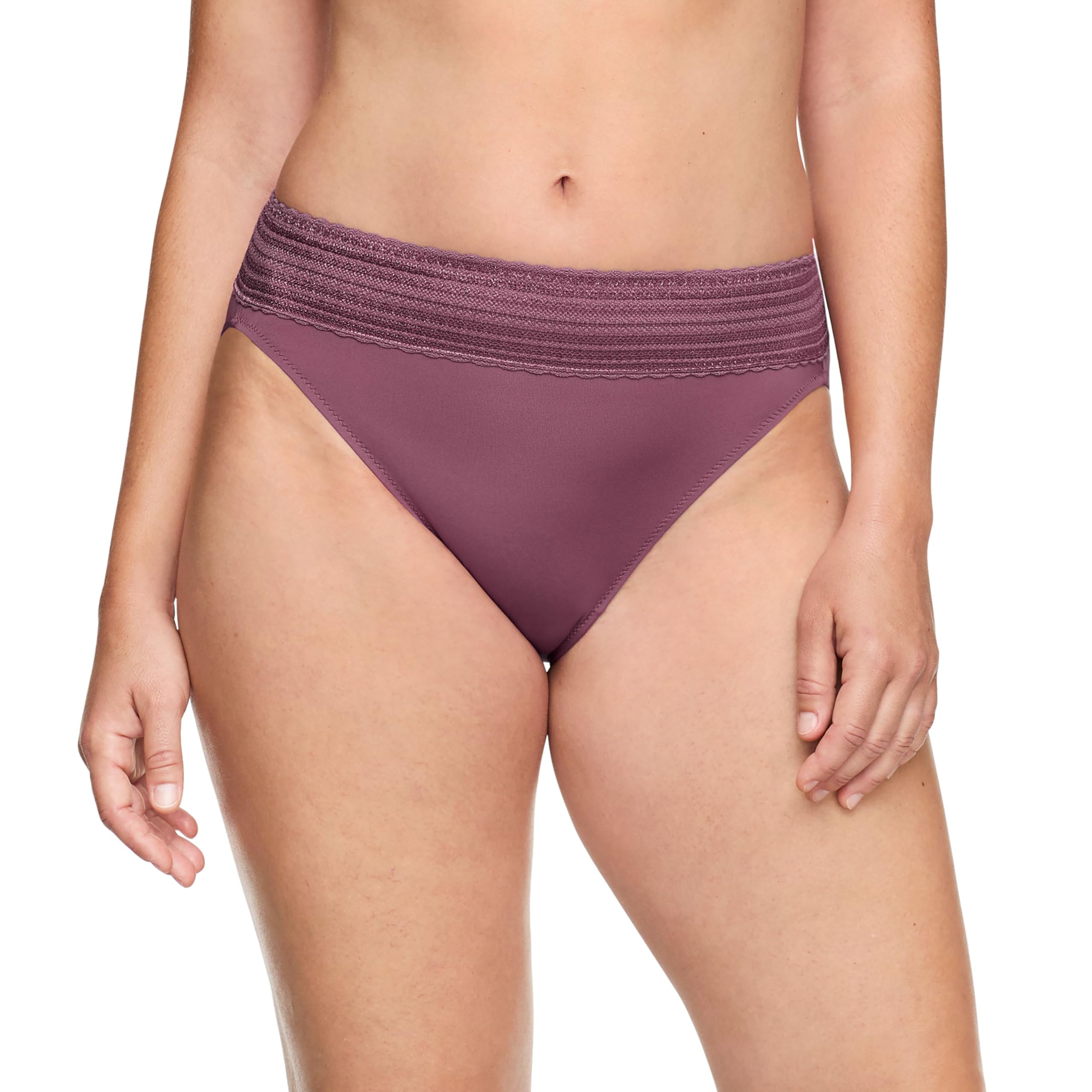 Warner's Women's No Pinching, No Problems Dig-Free Comfort Waist with Lace Microfiber Hi-Cut 5109J