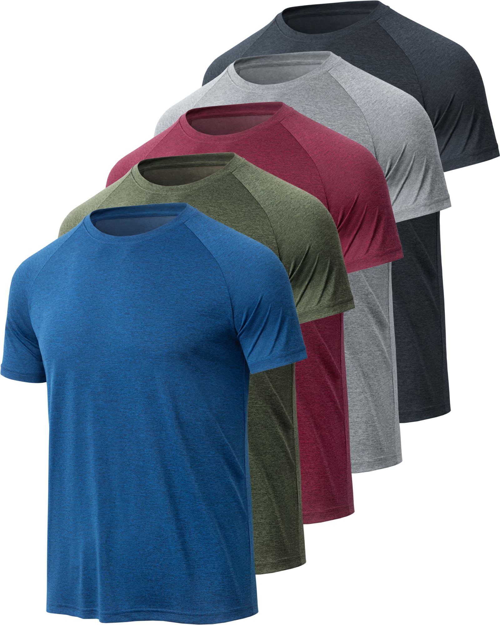 BALENNZ Workout Shirts for Men Short Sleeve Mens Athletic T-Shirts | Moisture Wicking Quick Dry Tee, Crew Neck Multi-Pack Running Gym Fitness Casual Daily Activewear, Soft Breathable Fabric