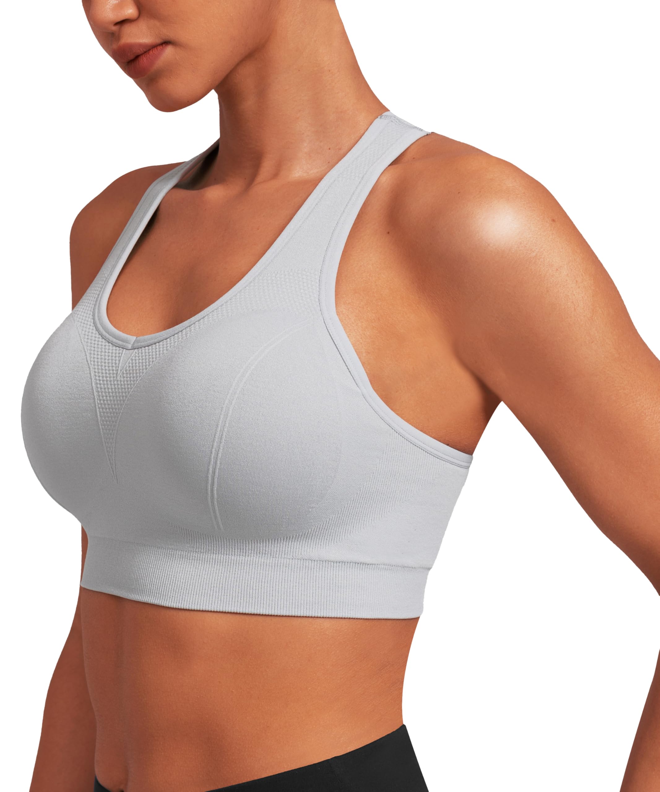 MIRITY Women Racerback Sports Bras - High Impact Workout Gym Activewear Bra