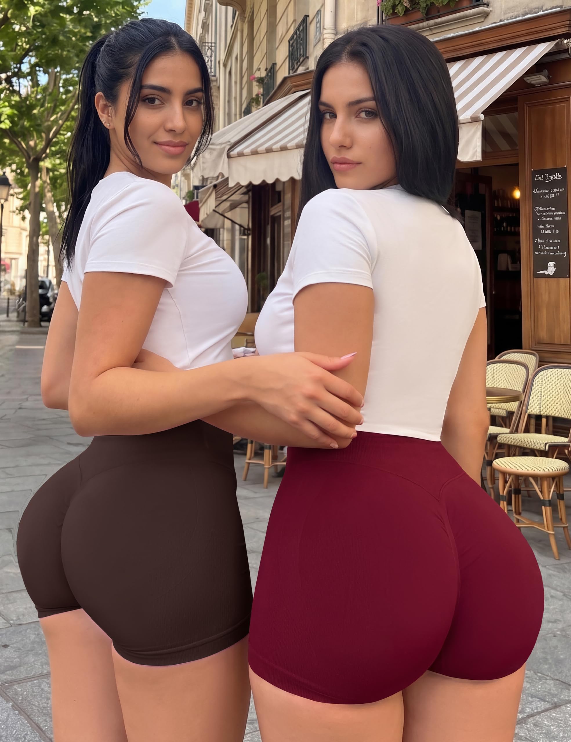 VVX Gym Shorts Women Workout High Waisted Scrunch Butt Lifting Tummy Control Seamless Yoga Biker Spandex Booty Shorts 3 Pack